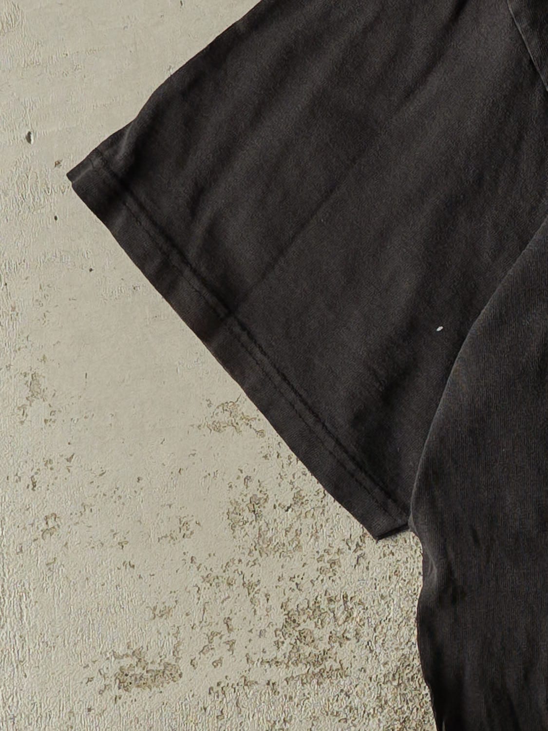 Vintage Y2K Black Nike Embroidered Middle Swoosh Tee (L/XL)