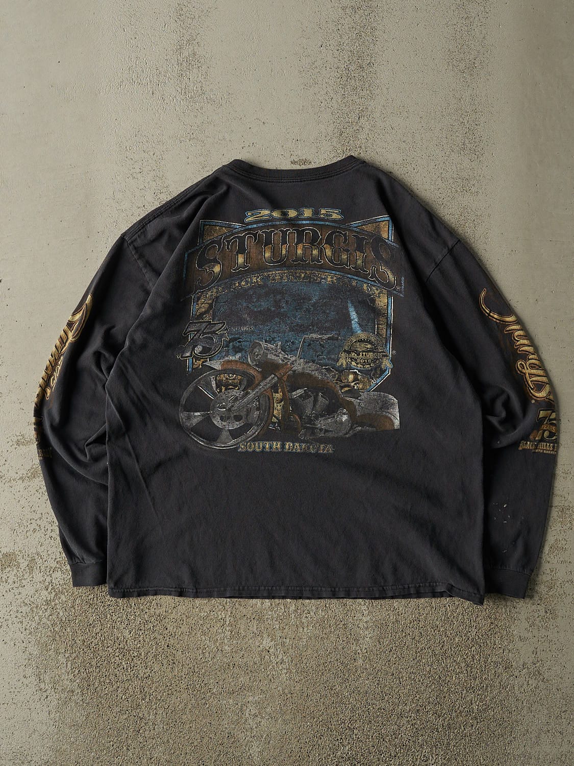 Vintage 15' Faded Black Sturgis Biker Long Sleeve (M/L)