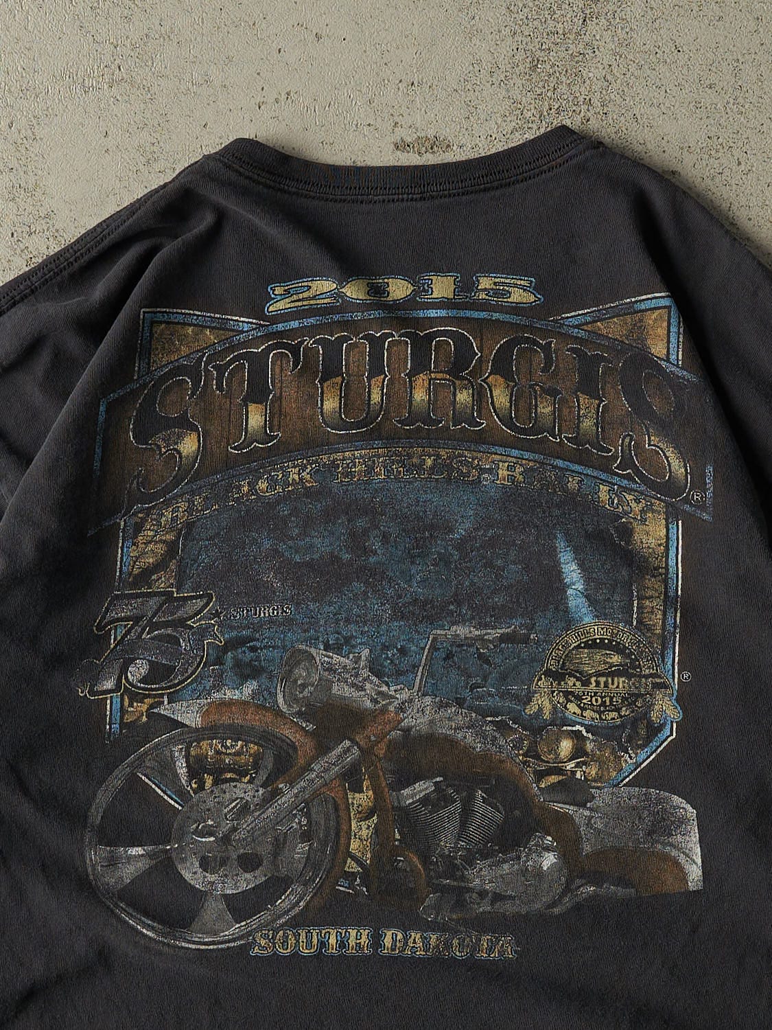 Vintage 15' Faded Black Sturgis Biker Long Sleeve (M/L)