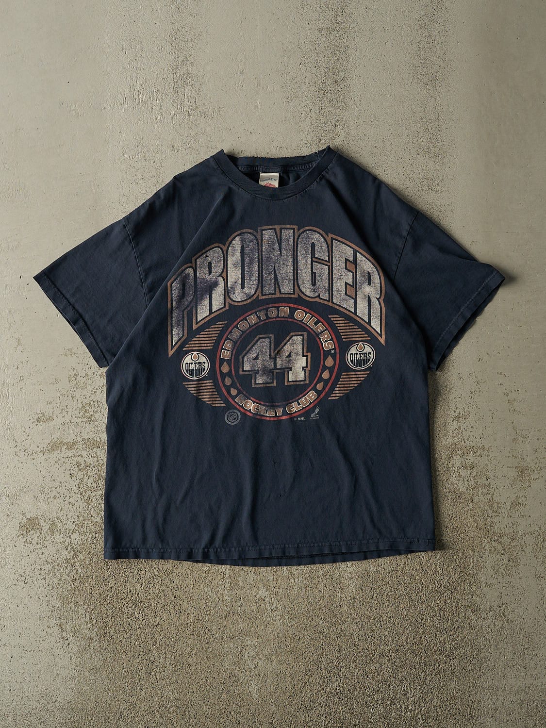 Vintage Y2K Navy Blue Edmonton Oilers Chris Pronger Tee (L)