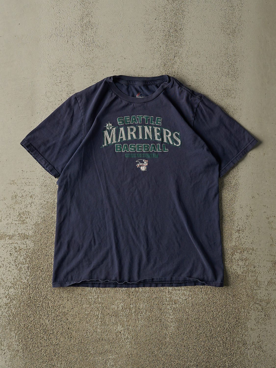Vintage Y2K Navy Blue Seattle Mariners Tee (S)