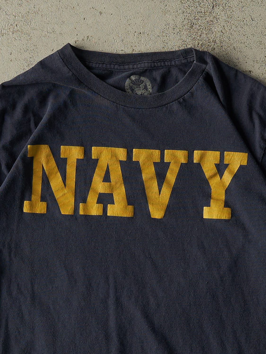 Vintage Y2K Navy Blue US Navy Tee (S/M)
