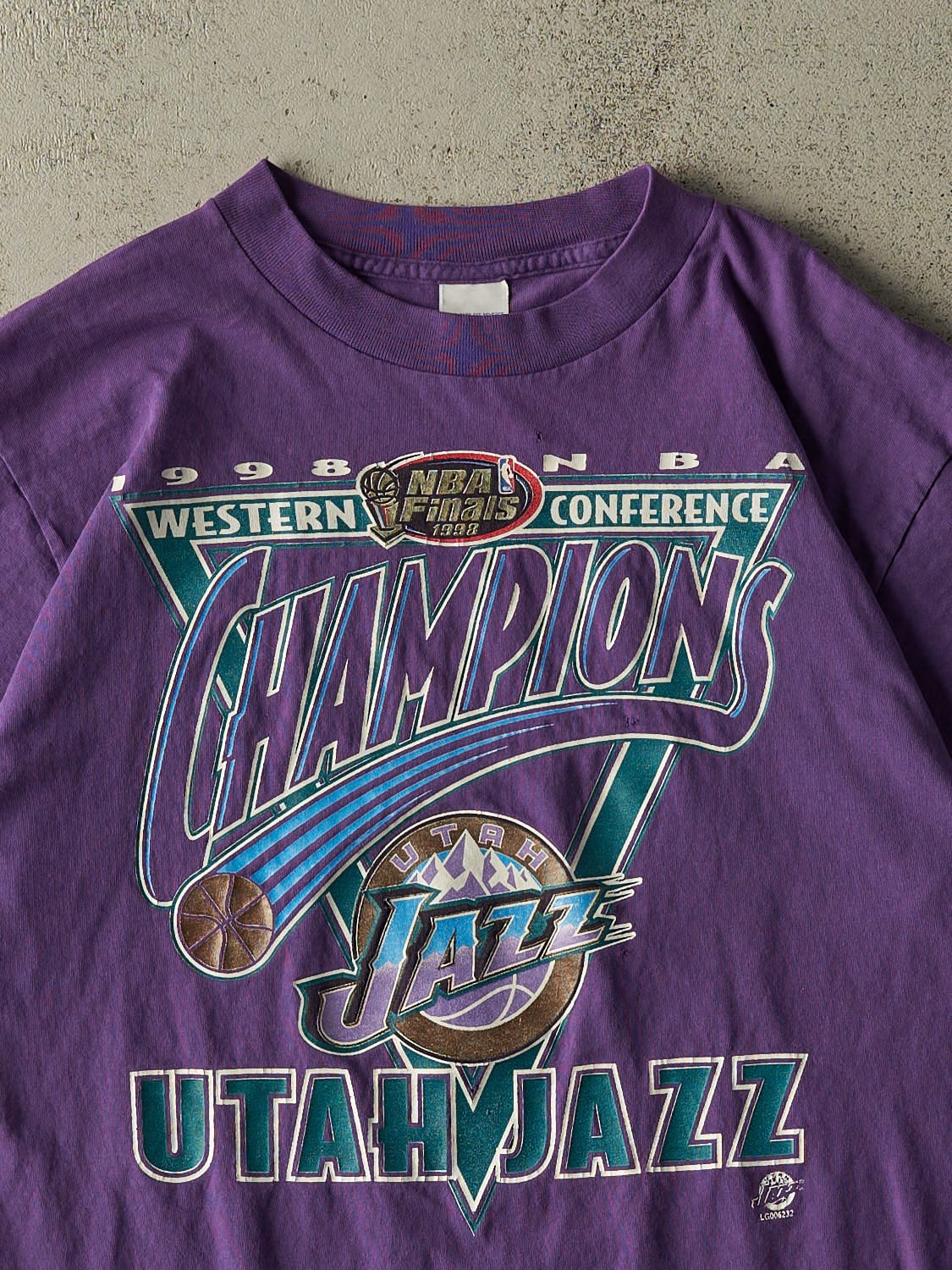 Vintage 98' Purple Utah Jazz NBA Western Conference Champions Tee (M/L)