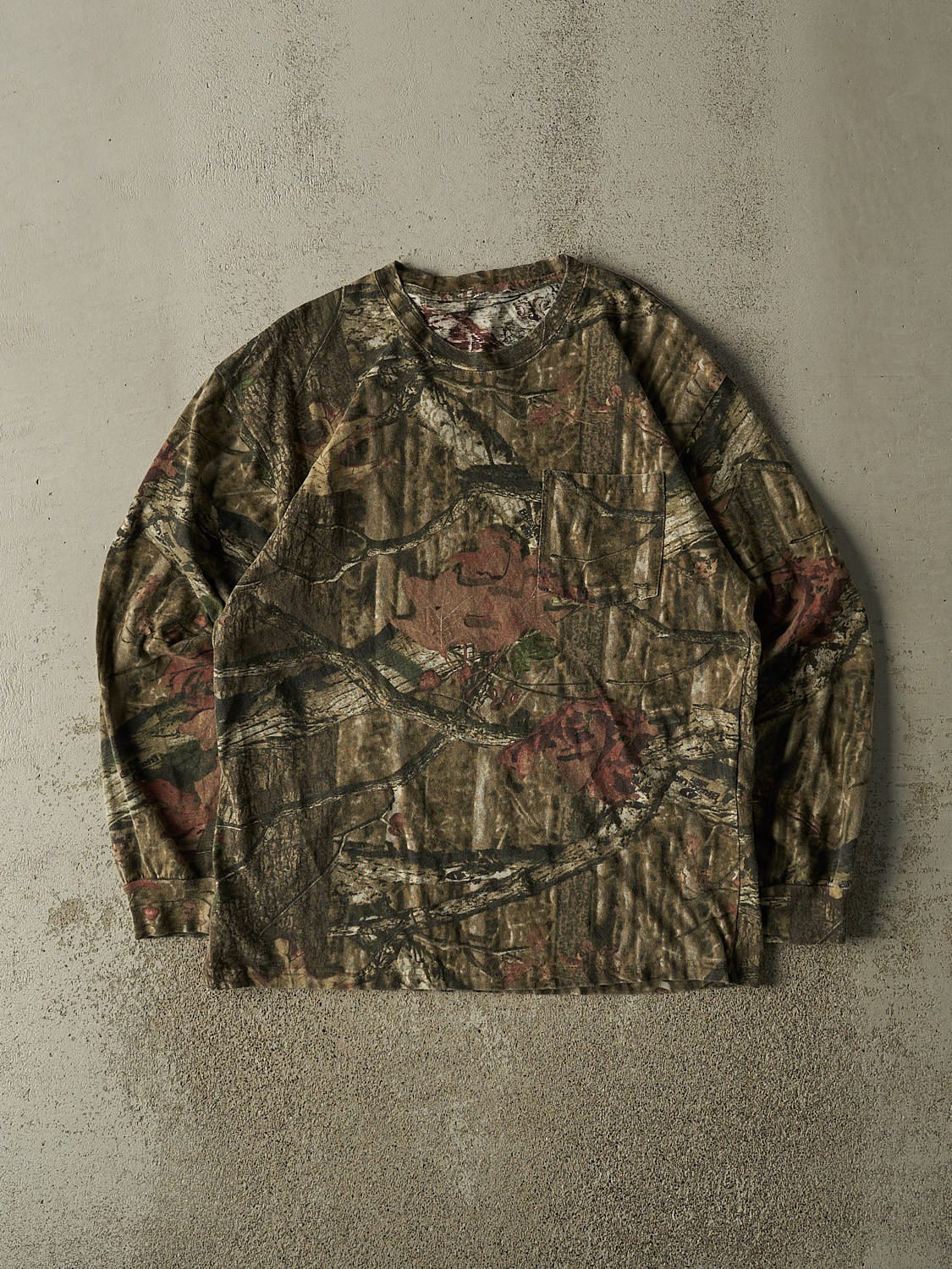 Vintage Y2K Camo Mossy Oak Pocket Long Sleeve (L)