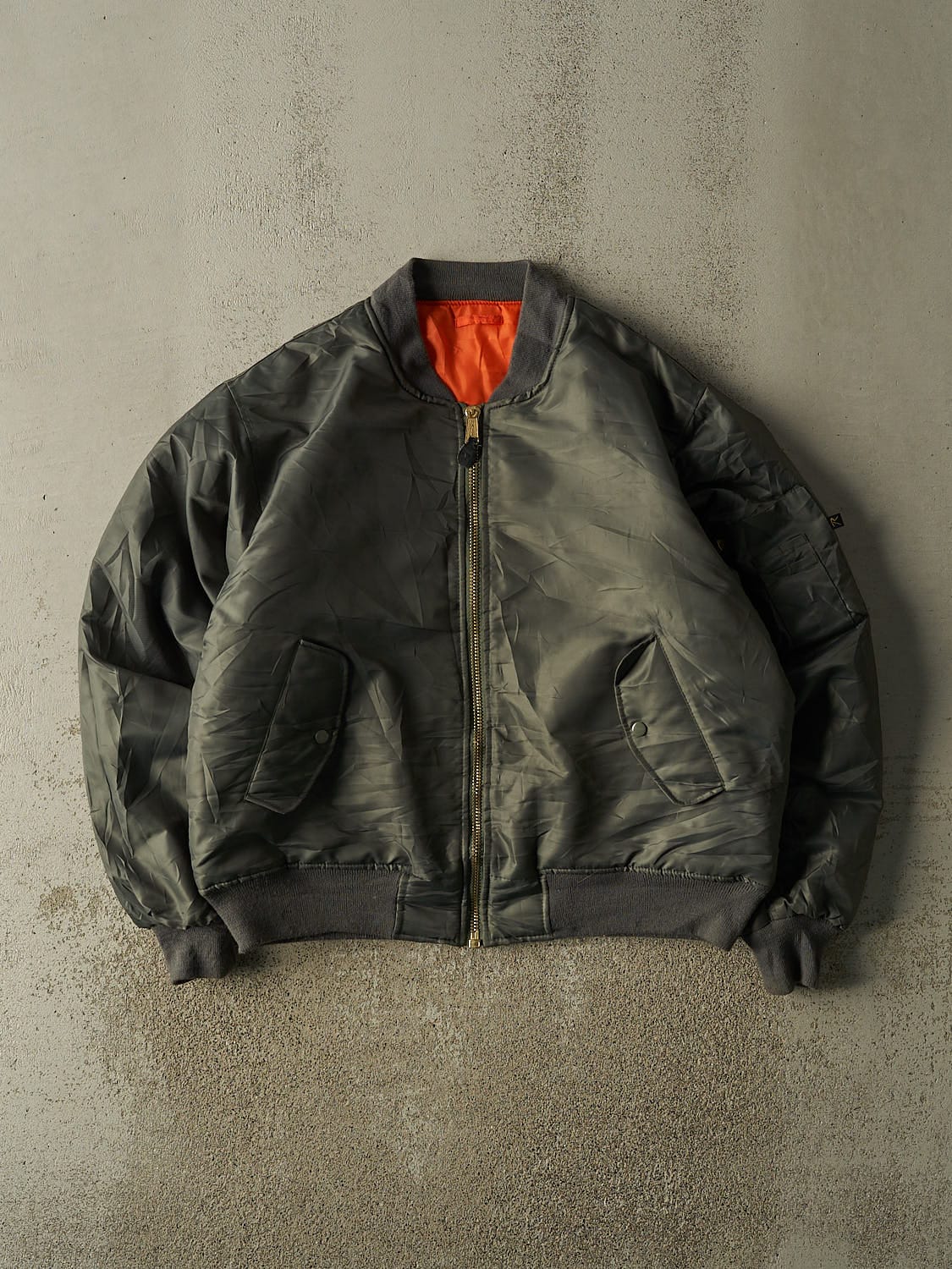 Vintage 90s Rothco Green Nylon Flight Bomber Reversible Jacket (XL/XXL)