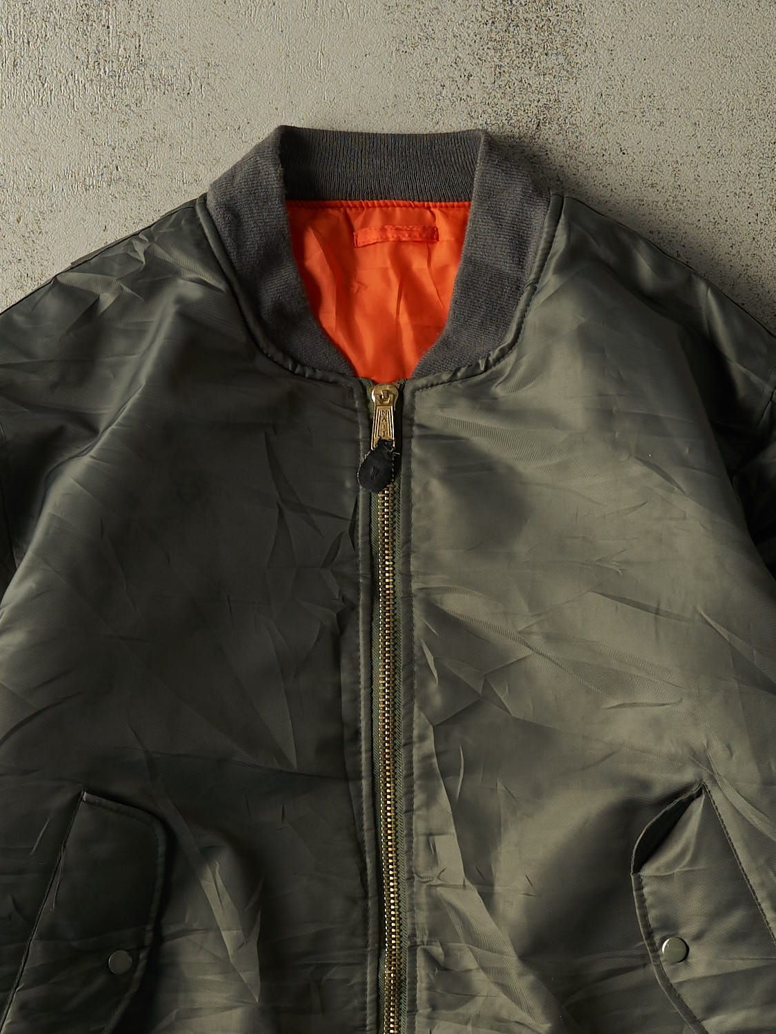 Vintage 90s Rothco Green Nylon Flight Bomber Reversible Jacket (XL/XXL)