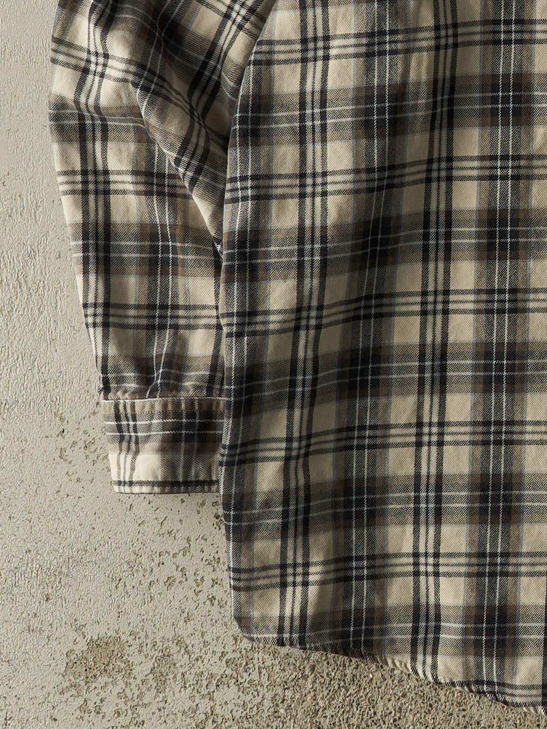 Vintage 90s Beige Carhartt Plaid Button Up Long Sleeve (XXXL)
