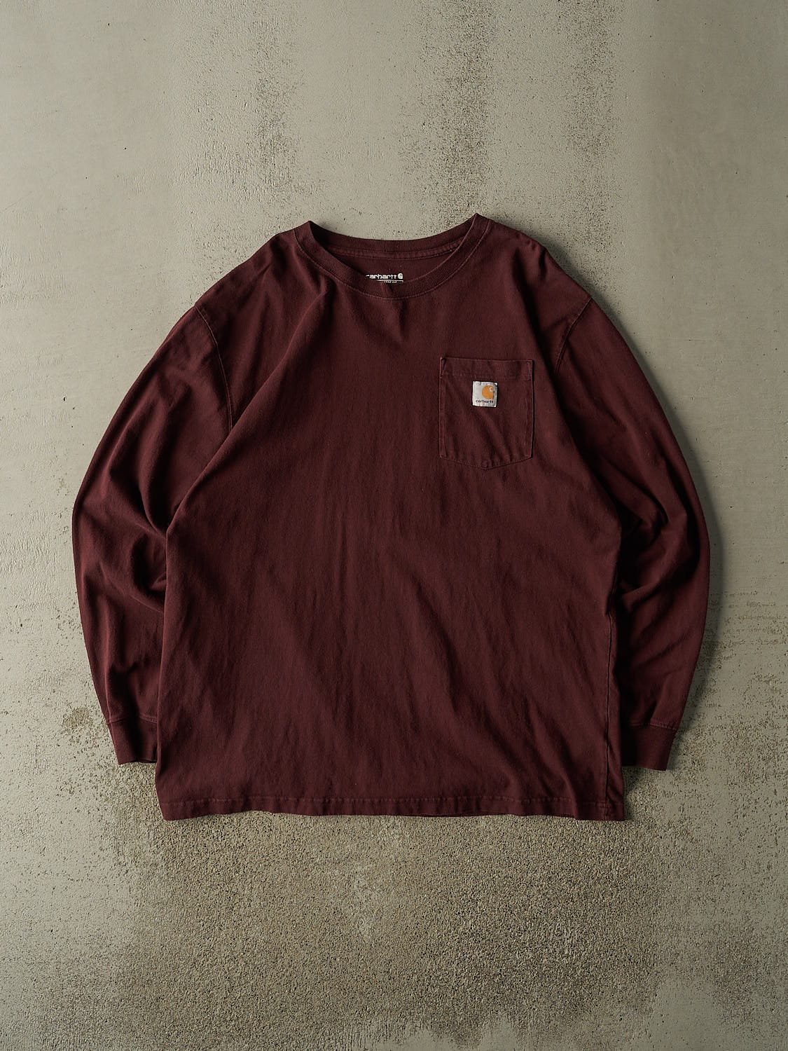 Vintage Y2K Burgundy Carhartt Pocket Long Sleeve (XXL/XXXL)