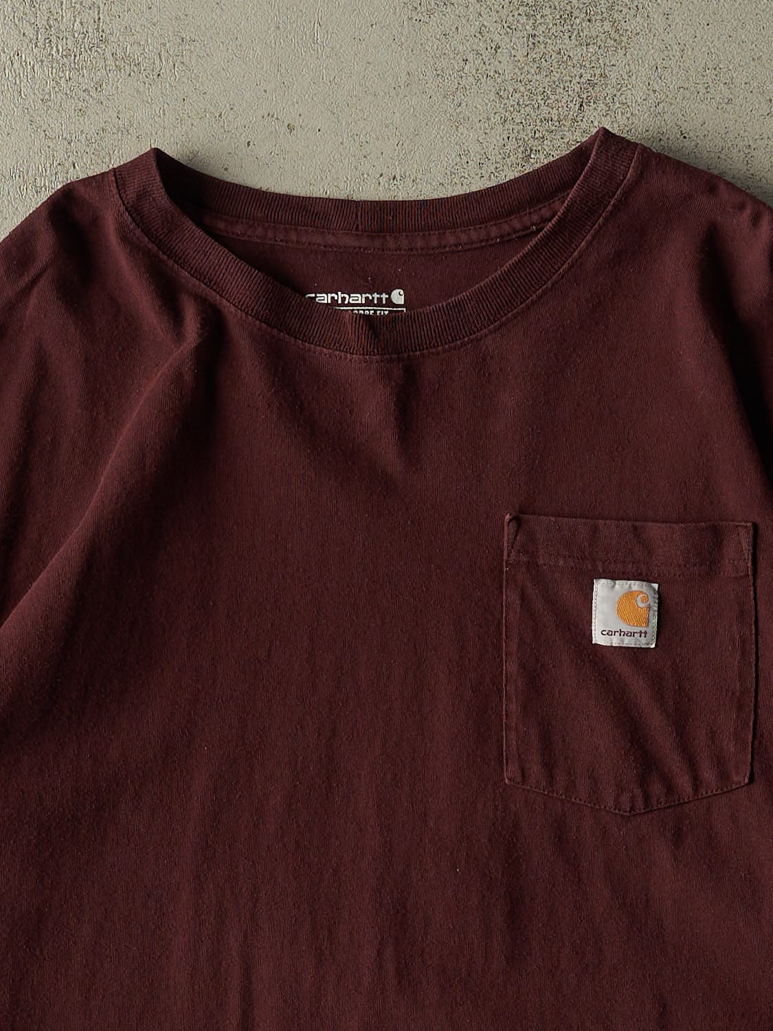Vintage Y2K Burgundy Carhartt Pocket Long Sleeve (XXL/XXXL)