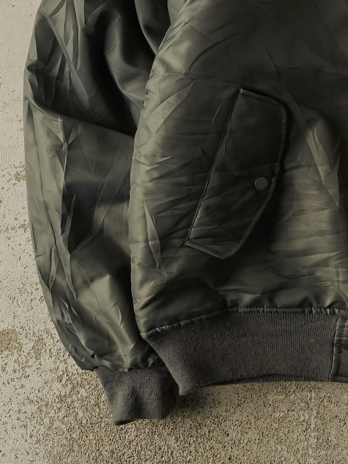Vintage 90s Rothco Green Nylon Flight Bomber Reversible Jacket (XL/XXL)