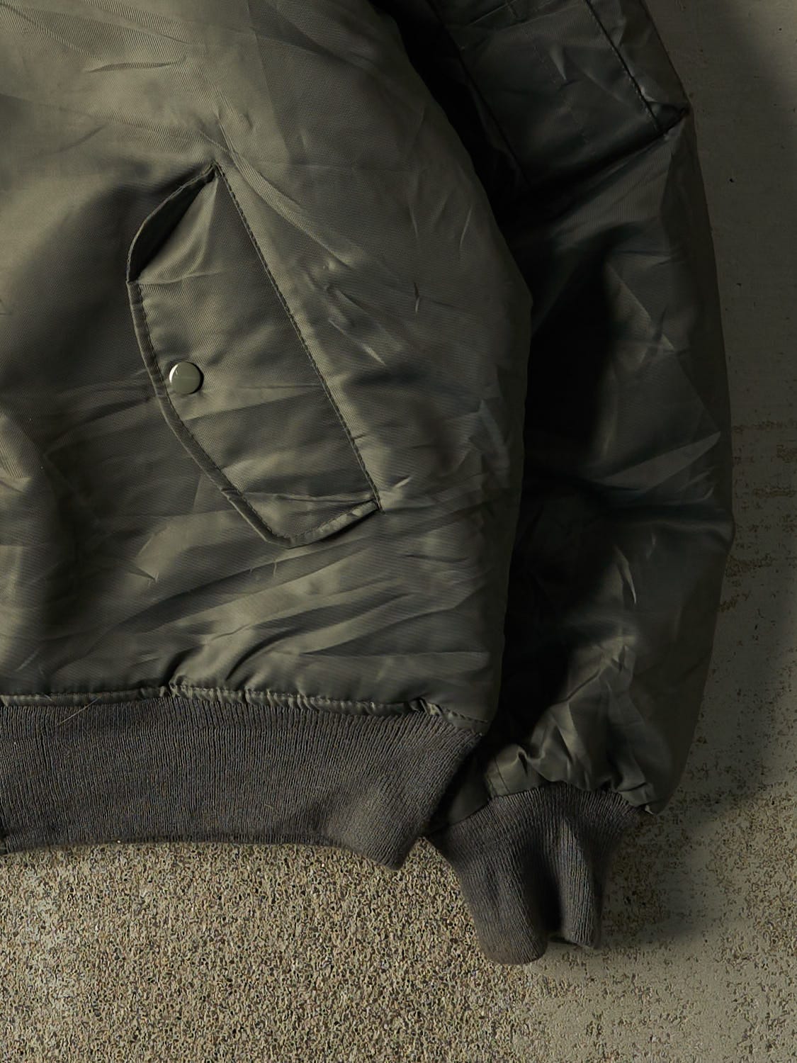 Vintage 90s Rothco Green Nylon Flight Bomber Reversible Jacket (XL/XXL)