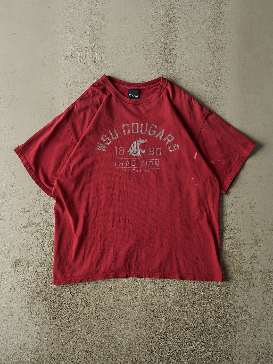 Vintage Y2K Red WSU Cougars Tee (L/XL)