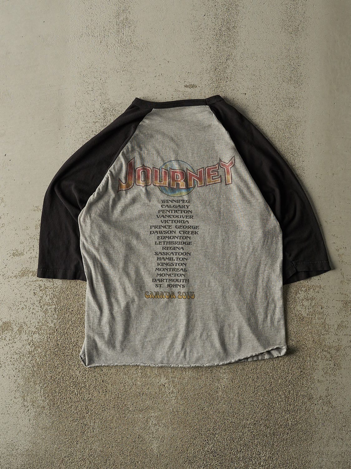 Vintage 15' Grey Journey Band 3/4 Sleeve (M/L)