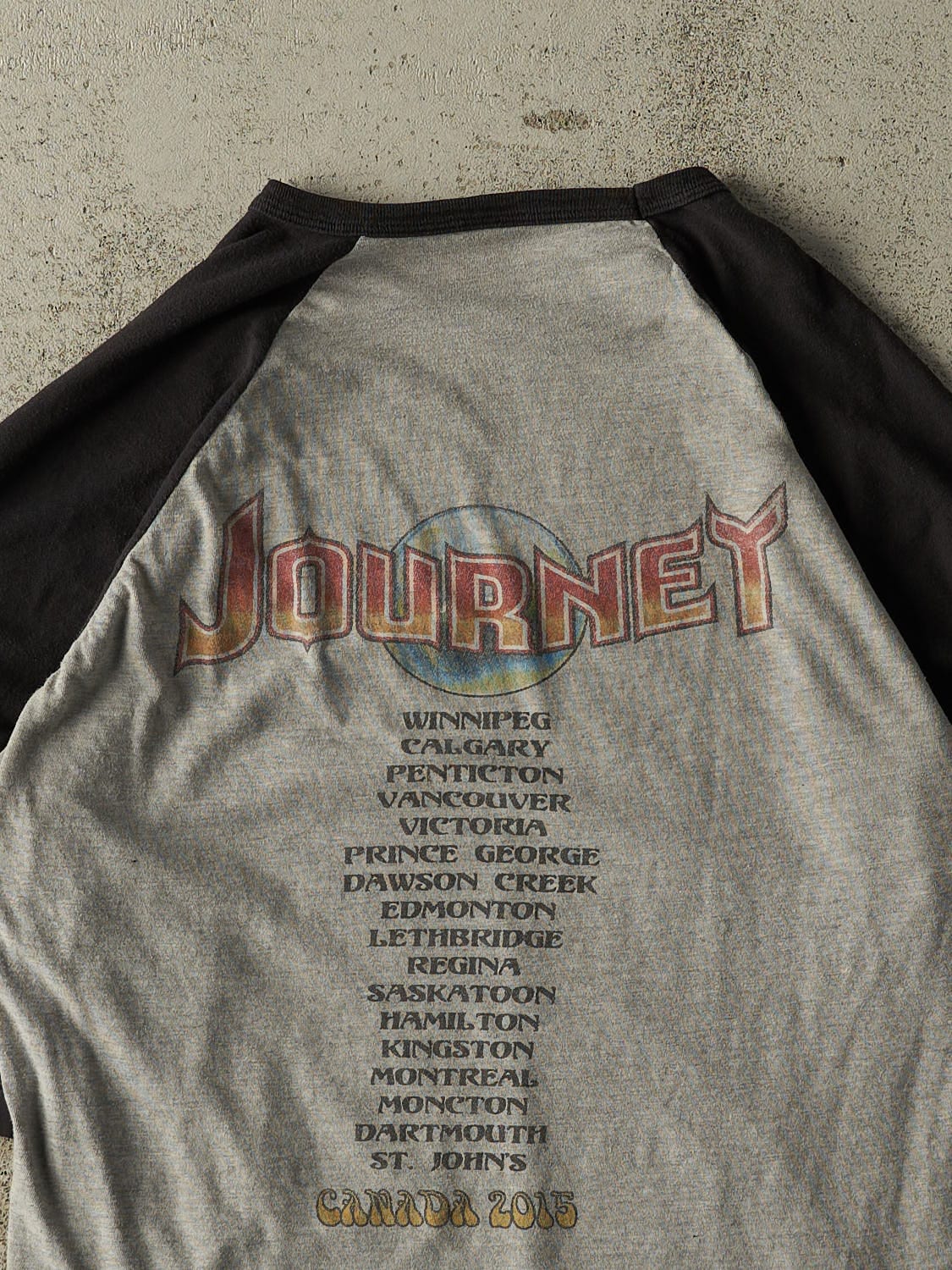 Vintage 15' Grey Journey Band 3/4 Sleeve (M/L)