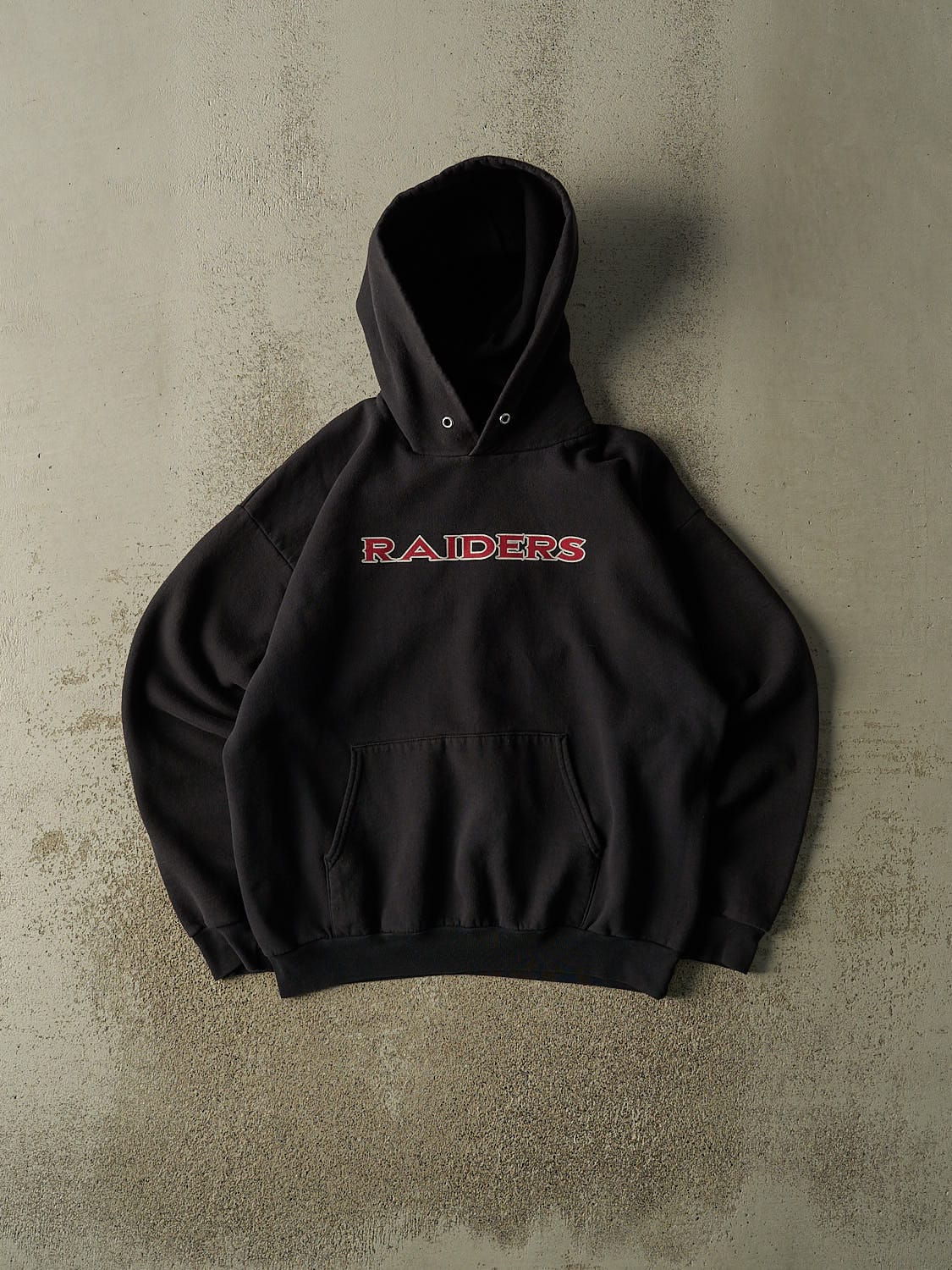 Vintage 90s Black Raiders Hoodie (L)