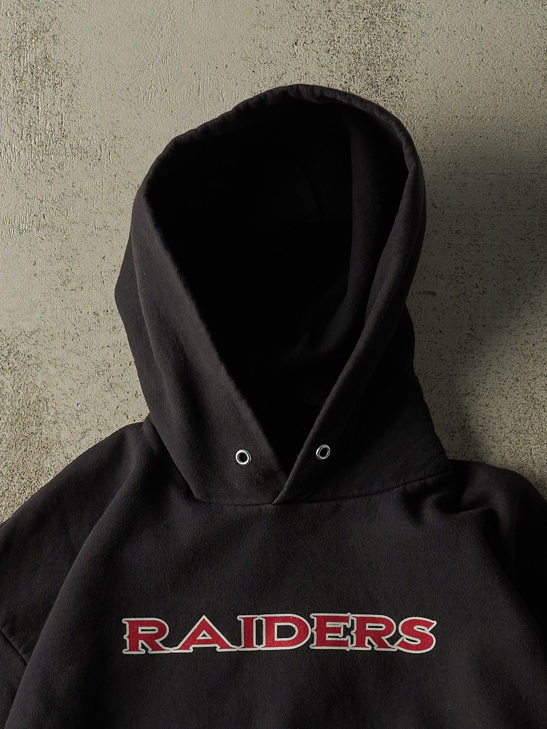 Vintage 90s Black Raiders Hoodie (L)