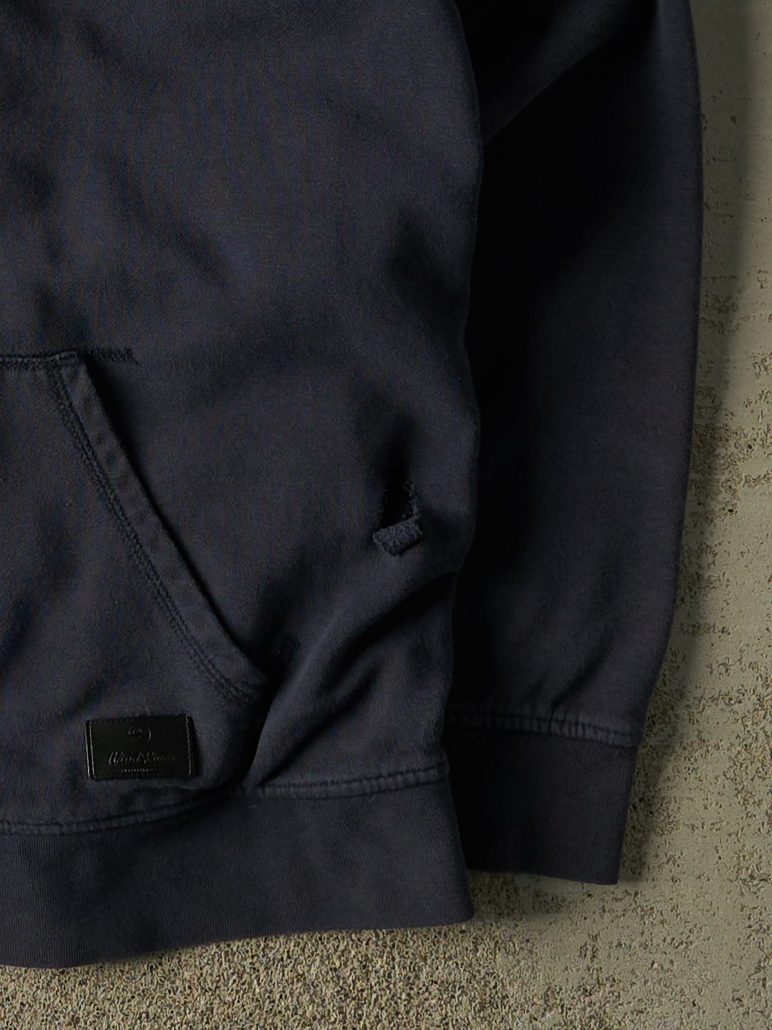 Vintage Y2K Navy Blue Thermal Lined Zip Up Wind River Hoodie (L/XL)