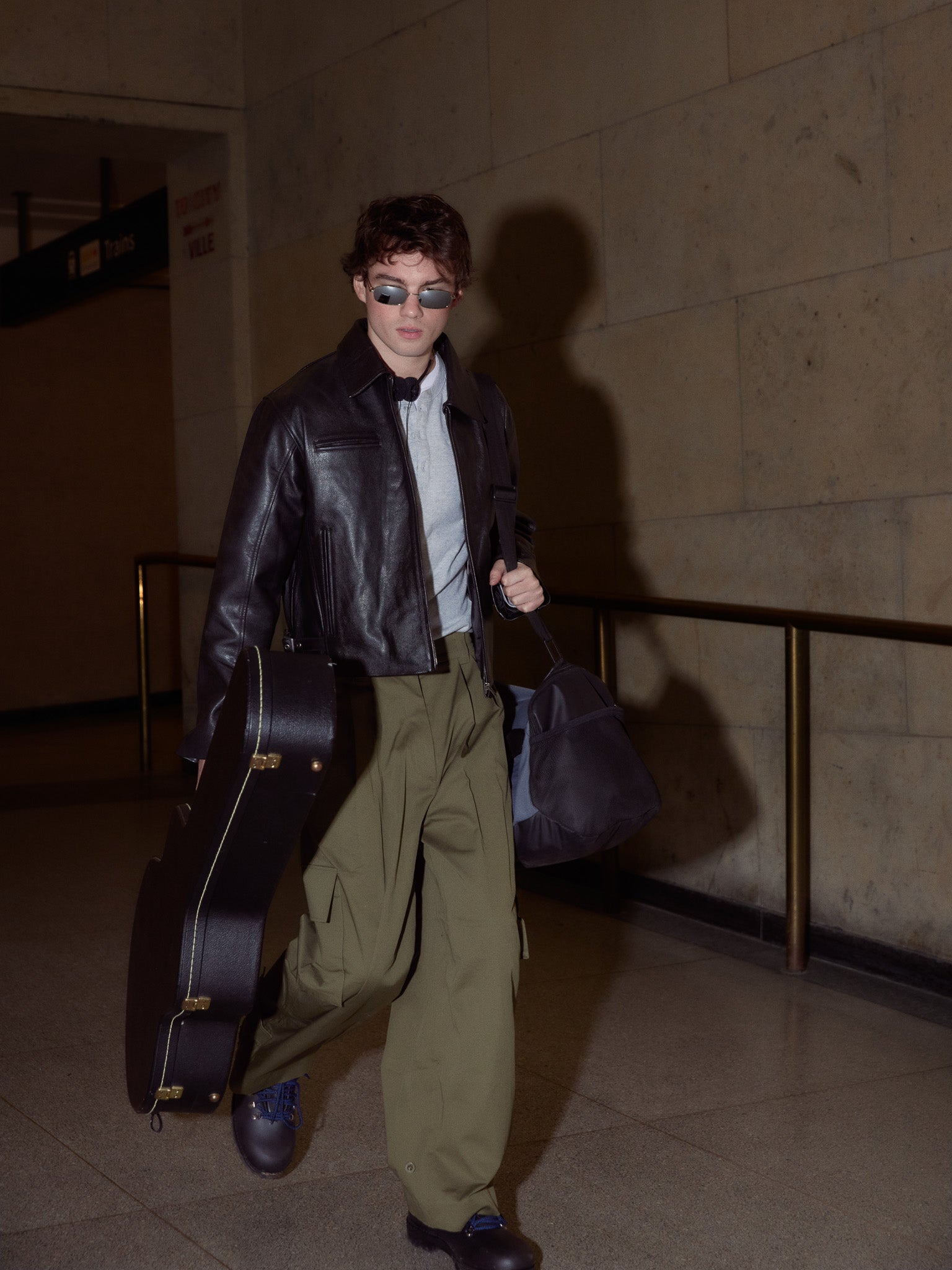 Everyday Boxy Leather Jacket - Solid Black