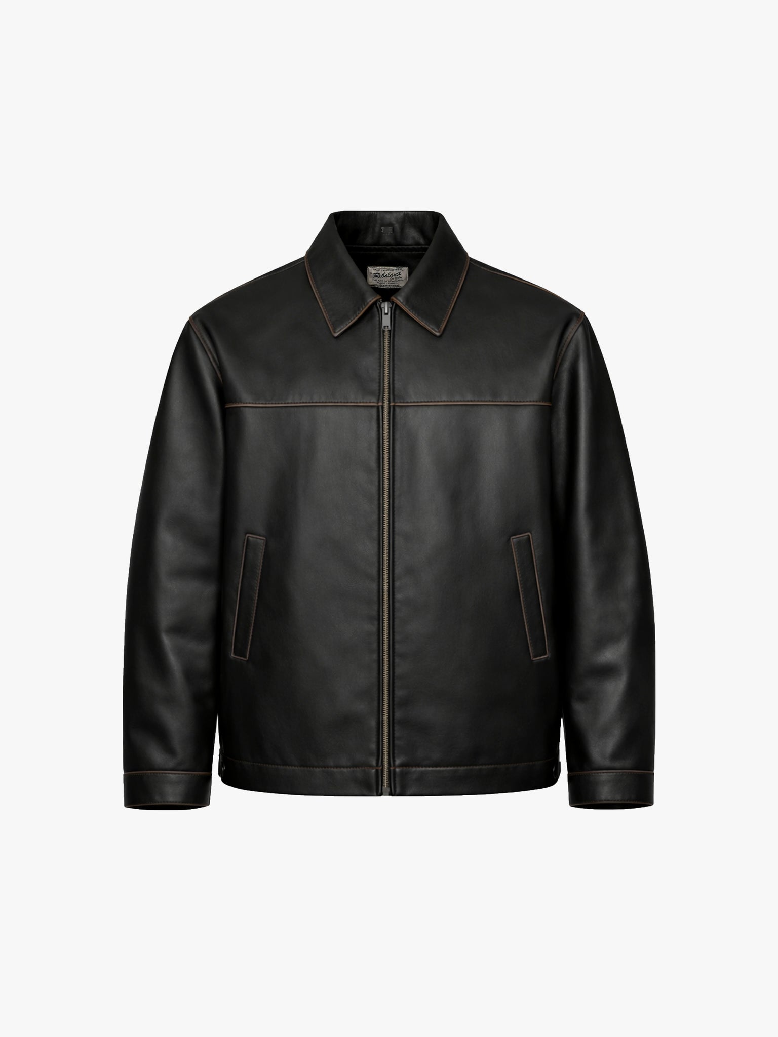 ジャケット・アウター 90s archive   Leather Jacket The 90s Cut Leather Jacket - Solid Black – Rebalance Vintage