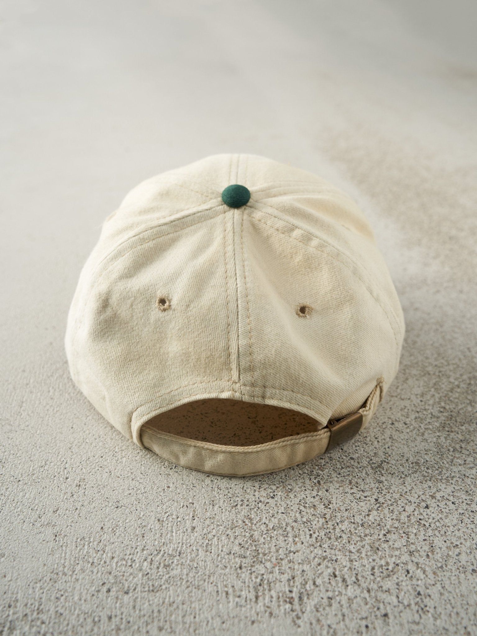 Vintage 90s Beige & Green Embroidered Acura Strapback Hat
