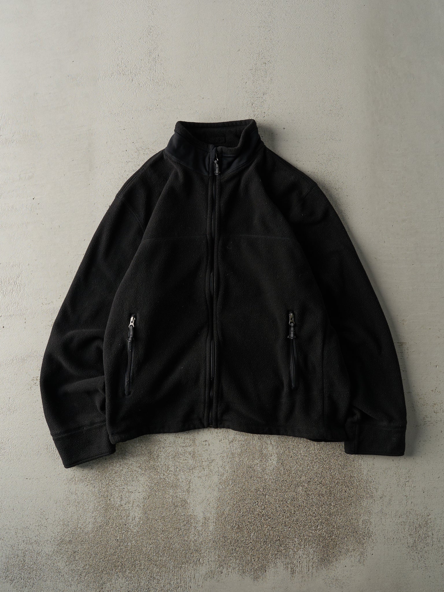 Vintage Y2K Black Gap Fleece Zip Up Sweatshirt (L/XL)