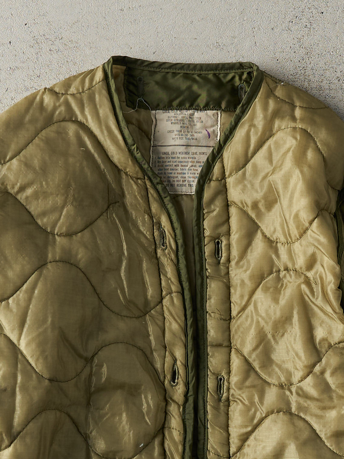 Vintage 90s Army Green Liner Jacket (M)