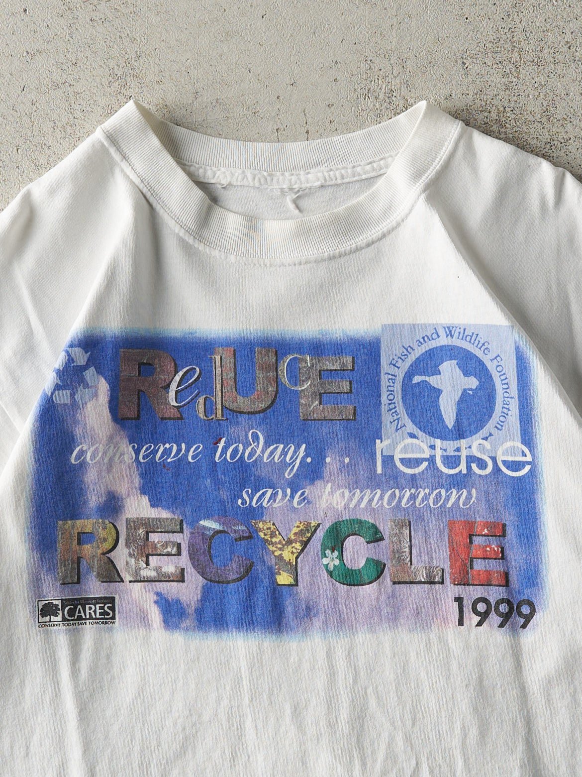 Vintage 99' White Reduce Reuse Recycle Tee (S)
