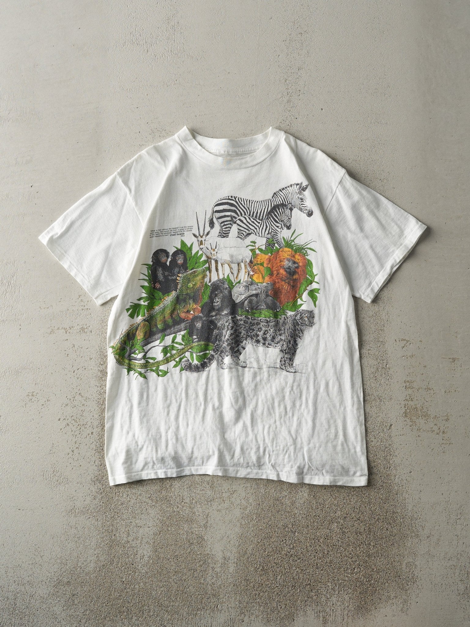 Vintage 87' White San Diego Zoo C.R.E.S. Single Stitch Tee (M)