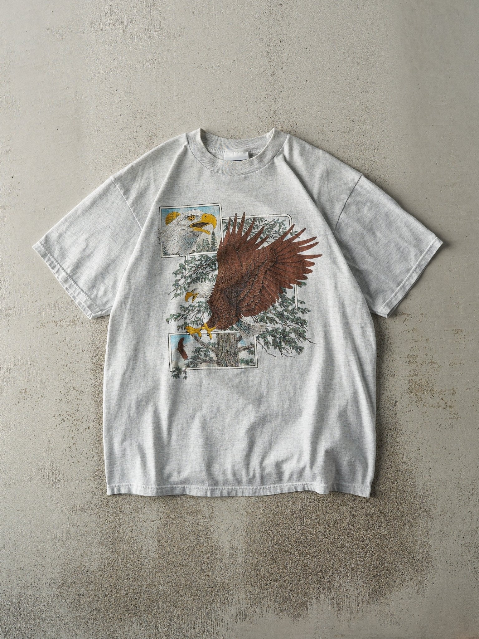 Vintage Y2K Heather Grey Eagles Tee (M)
