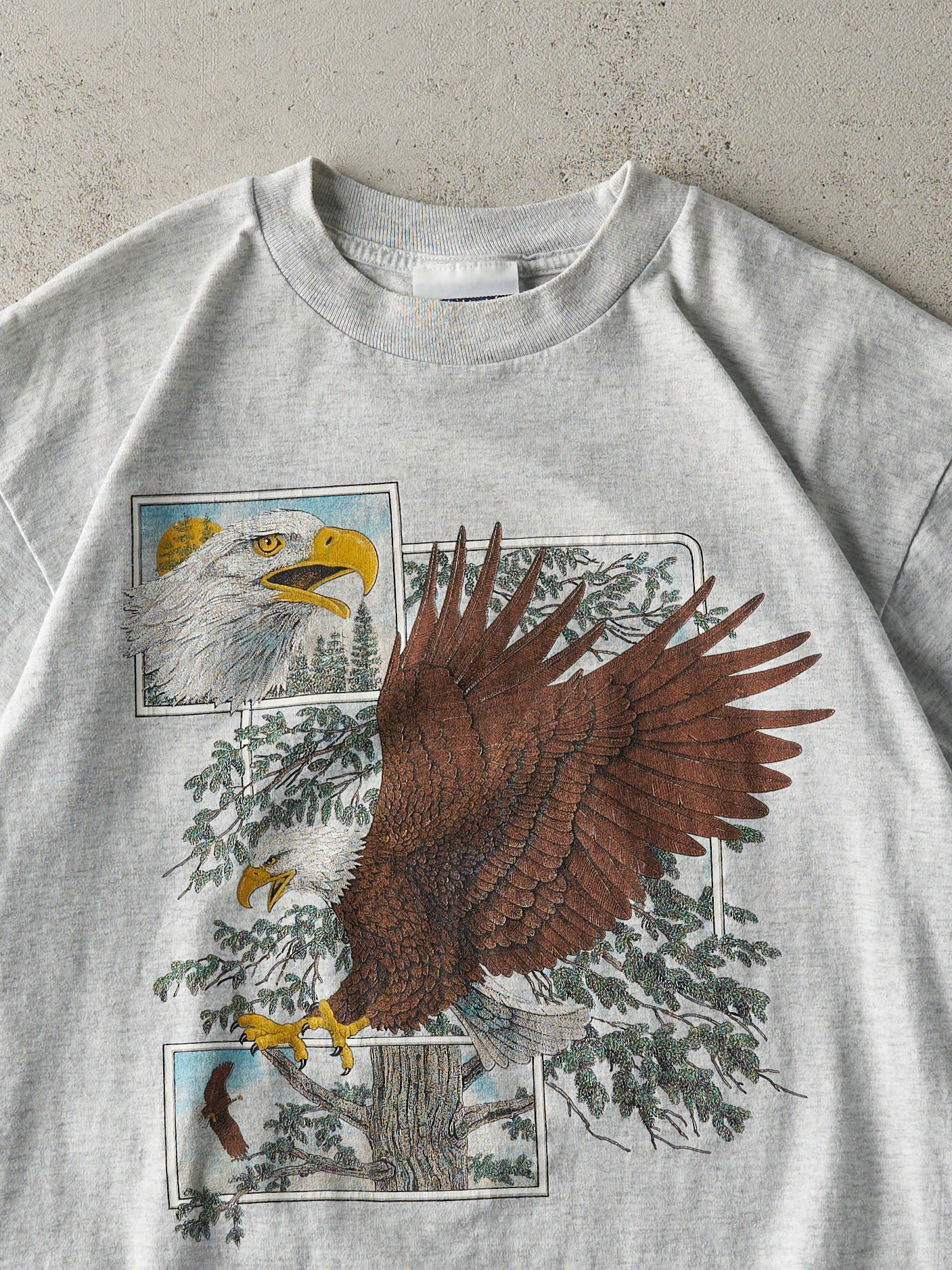 Vintage Y2K Heather Grey Eagles Tee (M)