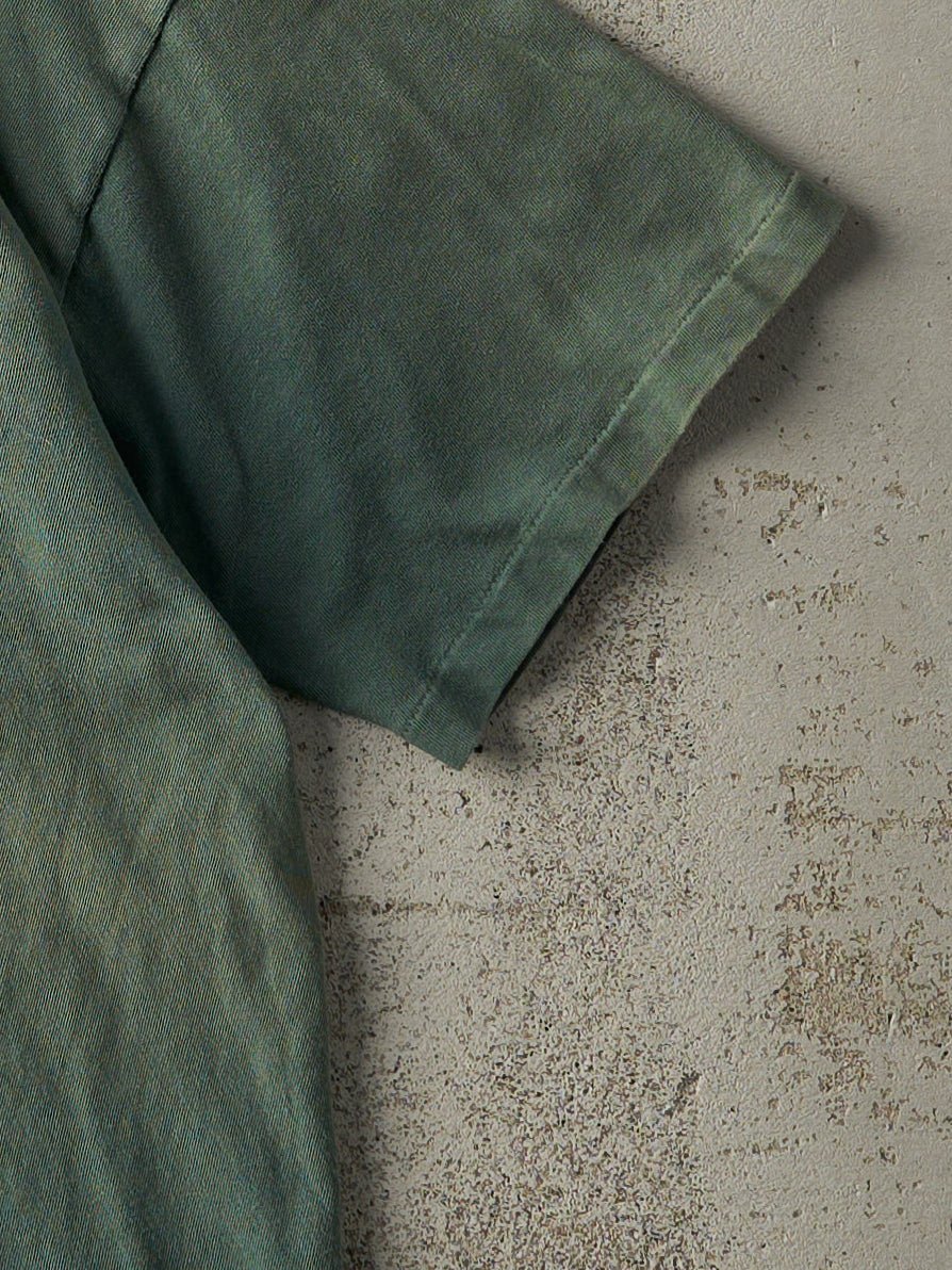 Vintage 90s Sun Faded Green CWF Earth Single Stitch Tee (M/L)