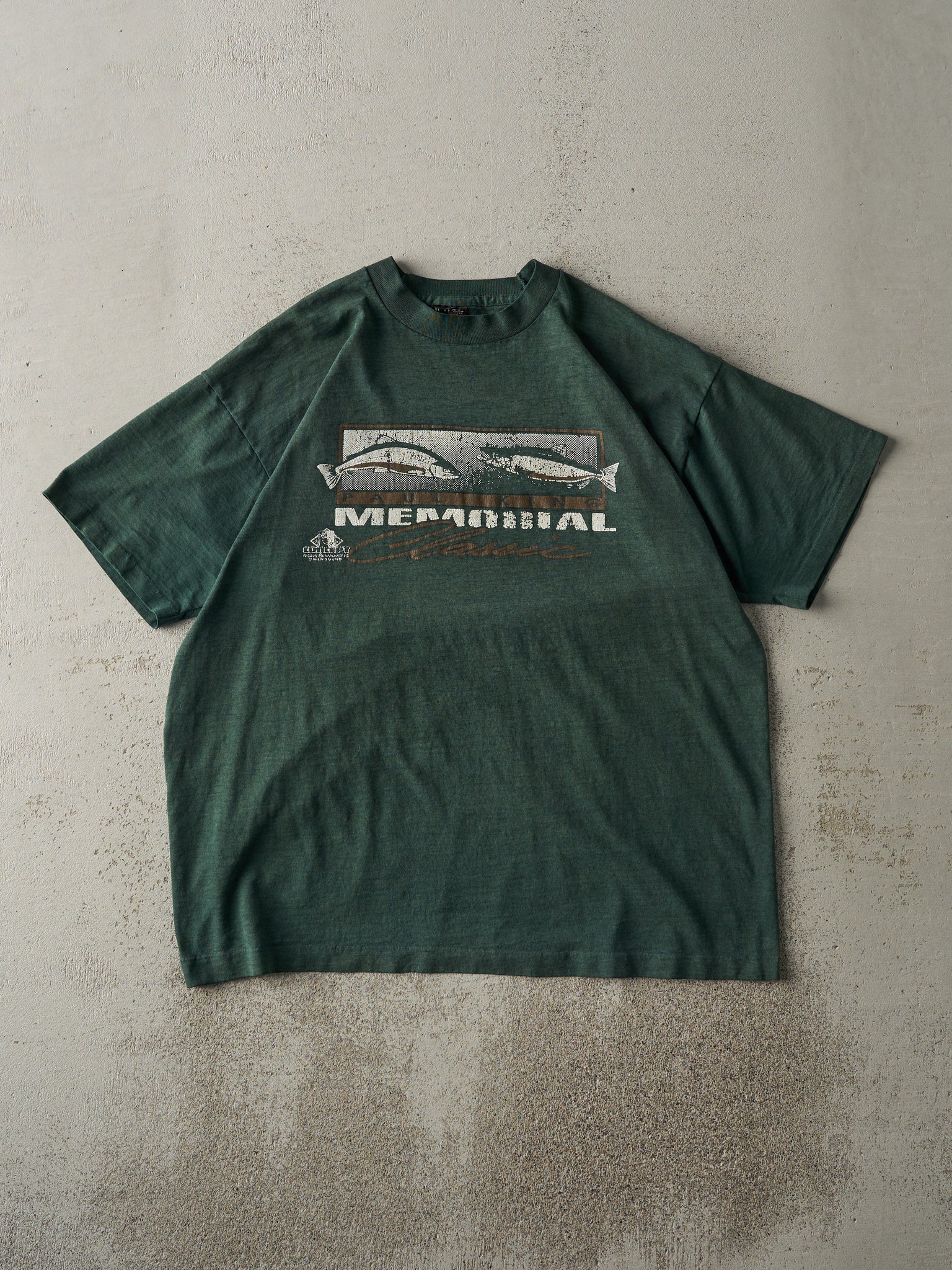 Vintage 90s Forest Green Paul King Memorial Classic Single Stitch Tee (M/L)