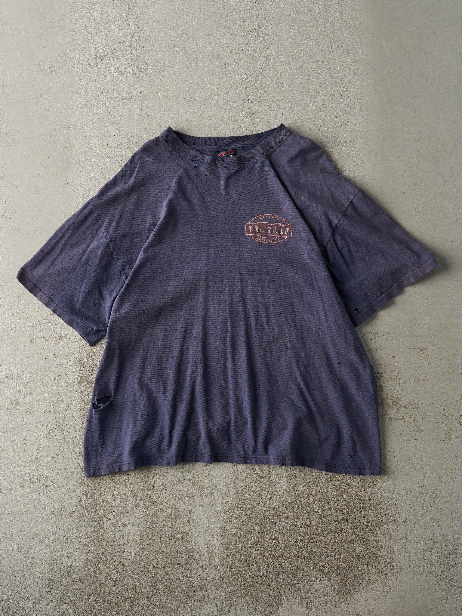 Vintage 90s Navy Blue Recycle University Tee (L)