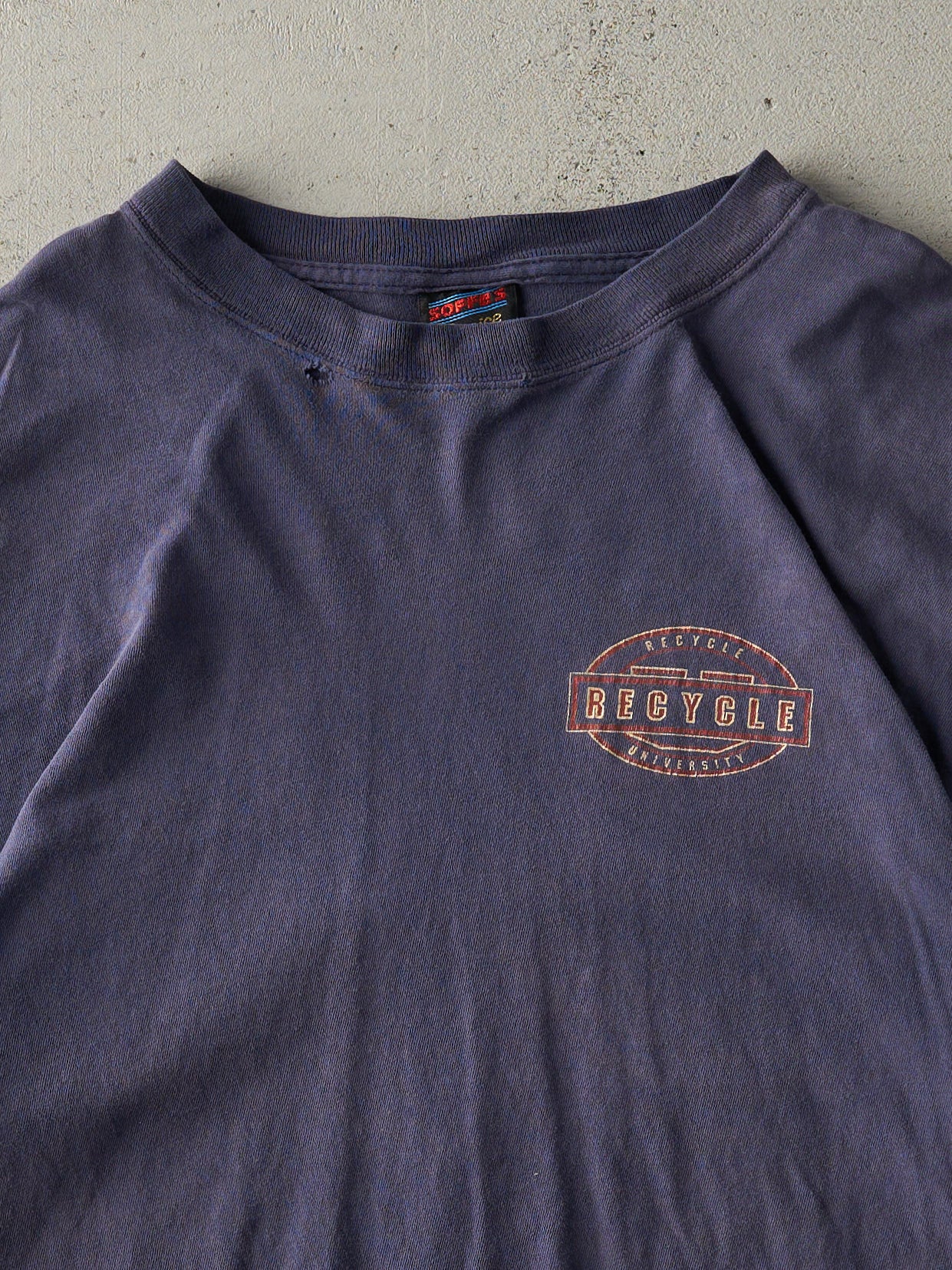 Vintage 90s Navy Blue Recycle University Tee (L)