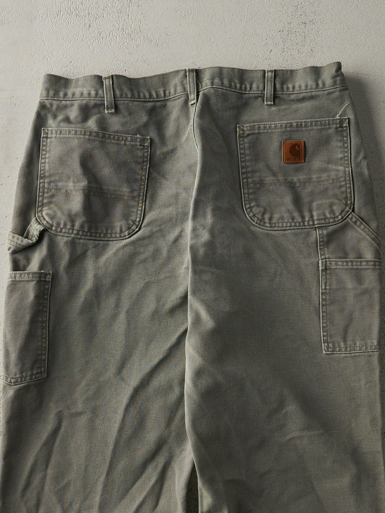 Vintage Y2K Green Dungaree Fit Carhartt Carpenter Pants (36x29)