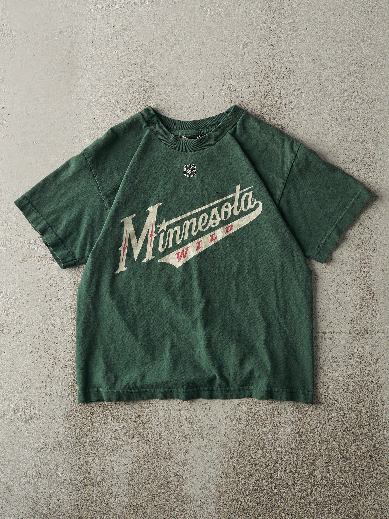 Vintage Y2K Green Minnesota Wild Matt Cullen Player Tee (XS)