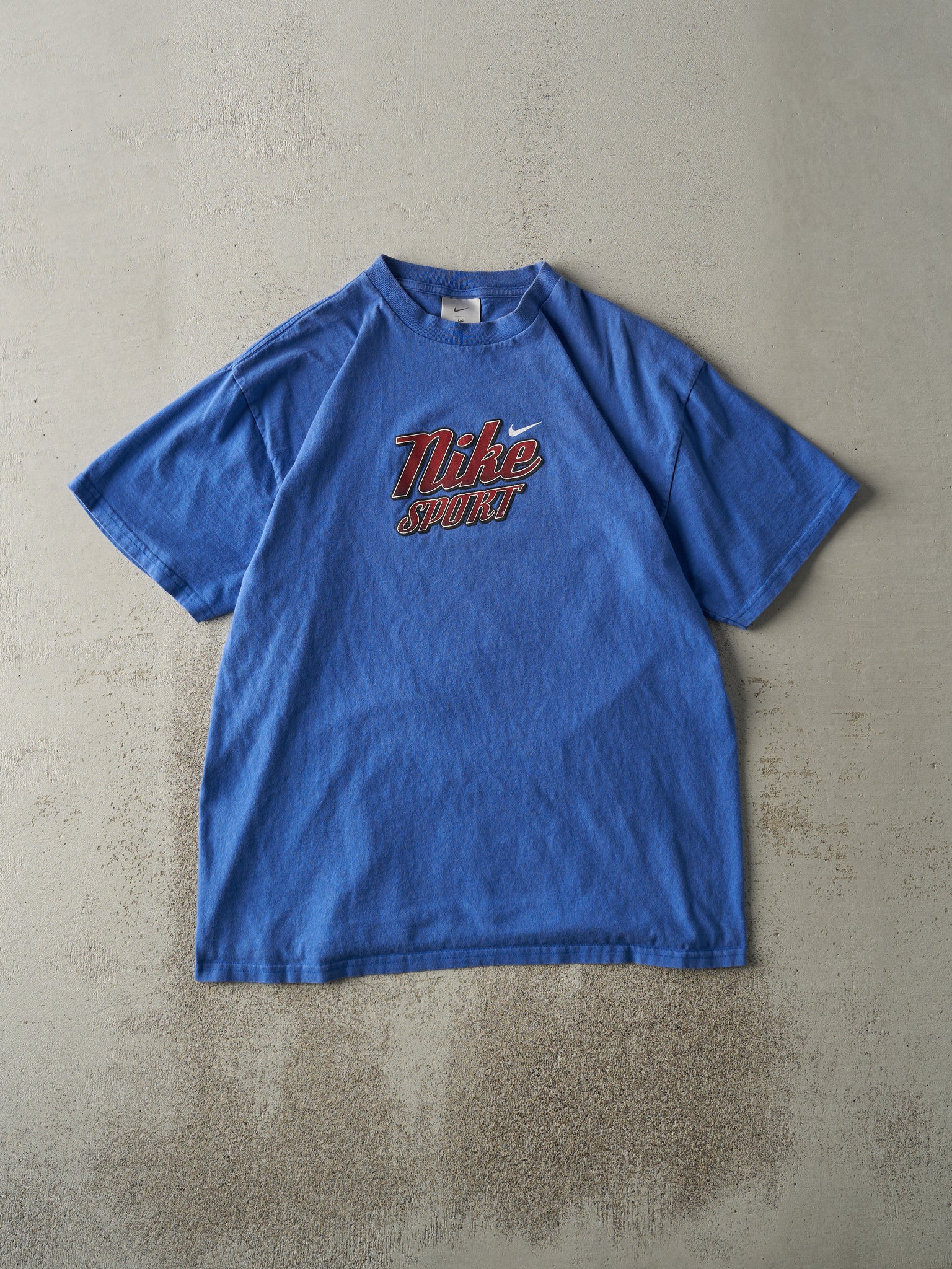 Vintage Y2K Blue Nike Sport Logo Tee (M)