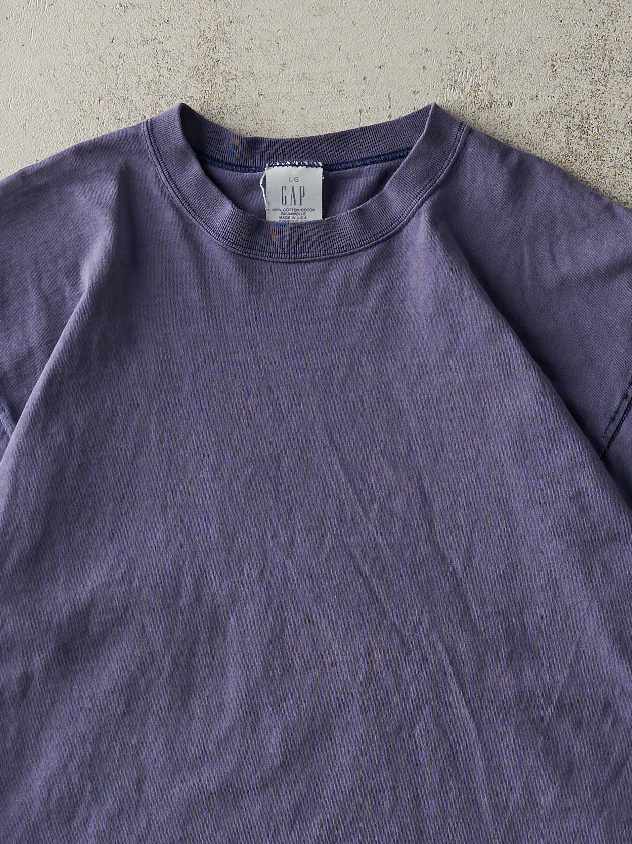 Vintage 90s Navy Blue Blank Gap Single Stitch Tee (S/M)
