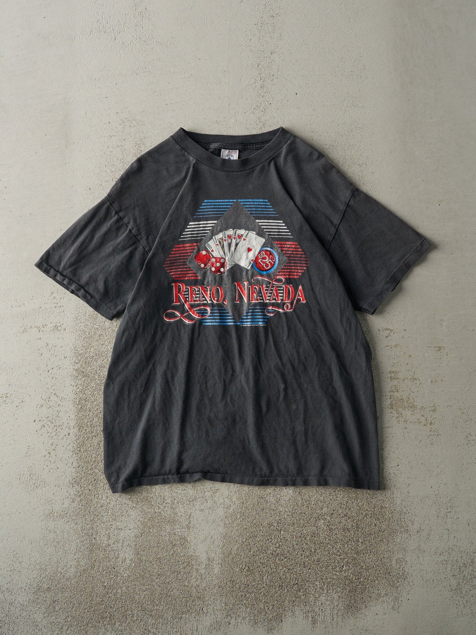 Vintage 90s Black Reno Nevada Single Stitch Tee (M)