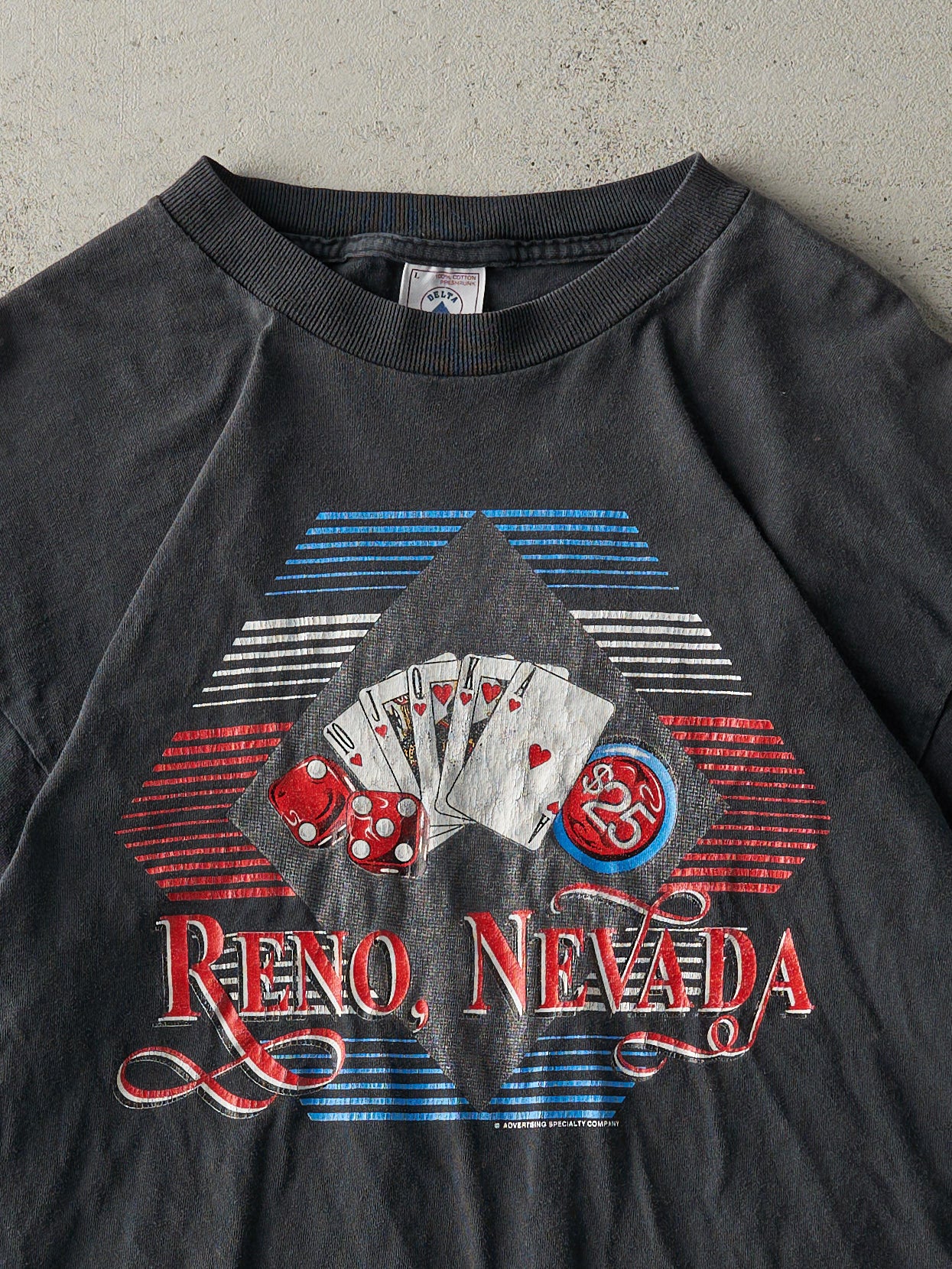 Vintage 90s Black Reno Nevada Single Stitch Tee (M)