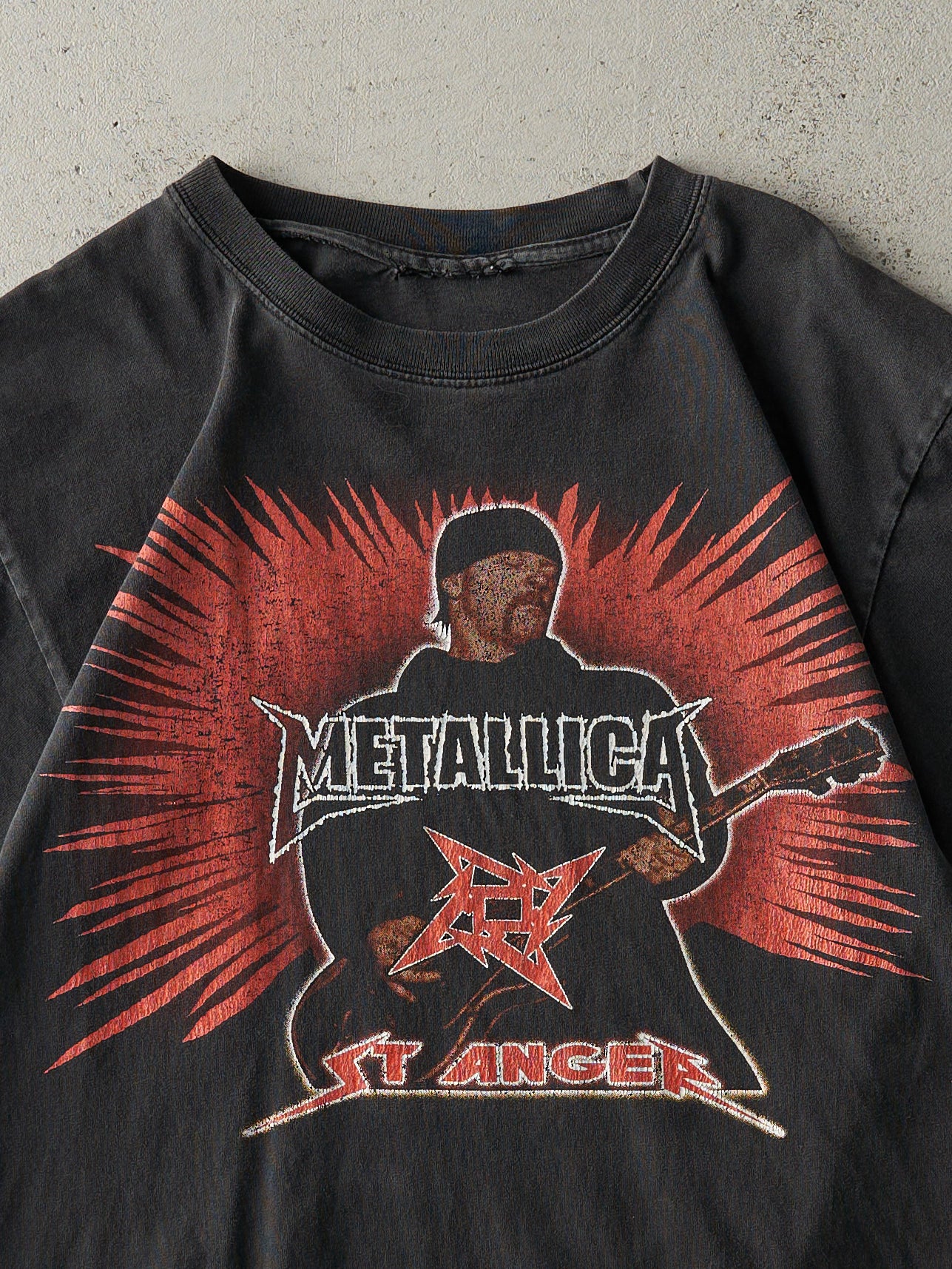 Vintage Y2K Faded Black Metallica St. Anger Bootleg Tee (S)