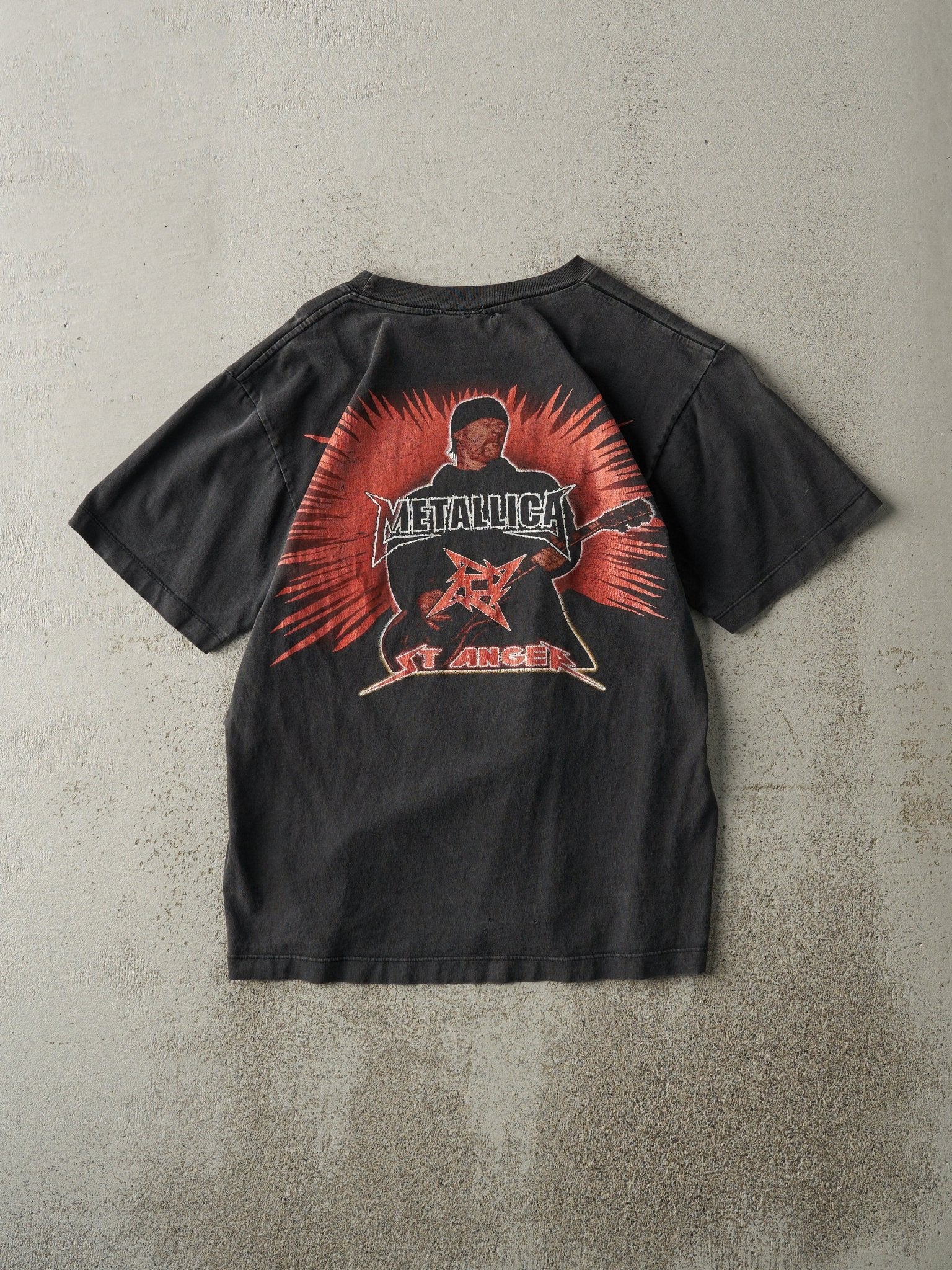 Vintage Y2K Faded Black Metallica St. Anger Bootleg Tee (S)