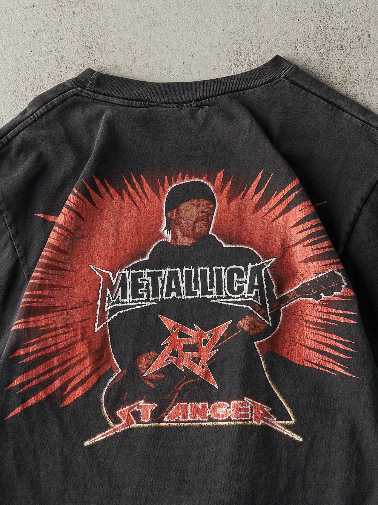 Vintage Y2K Faded Black Metallica St. Anger Bootleg Tee (S)
