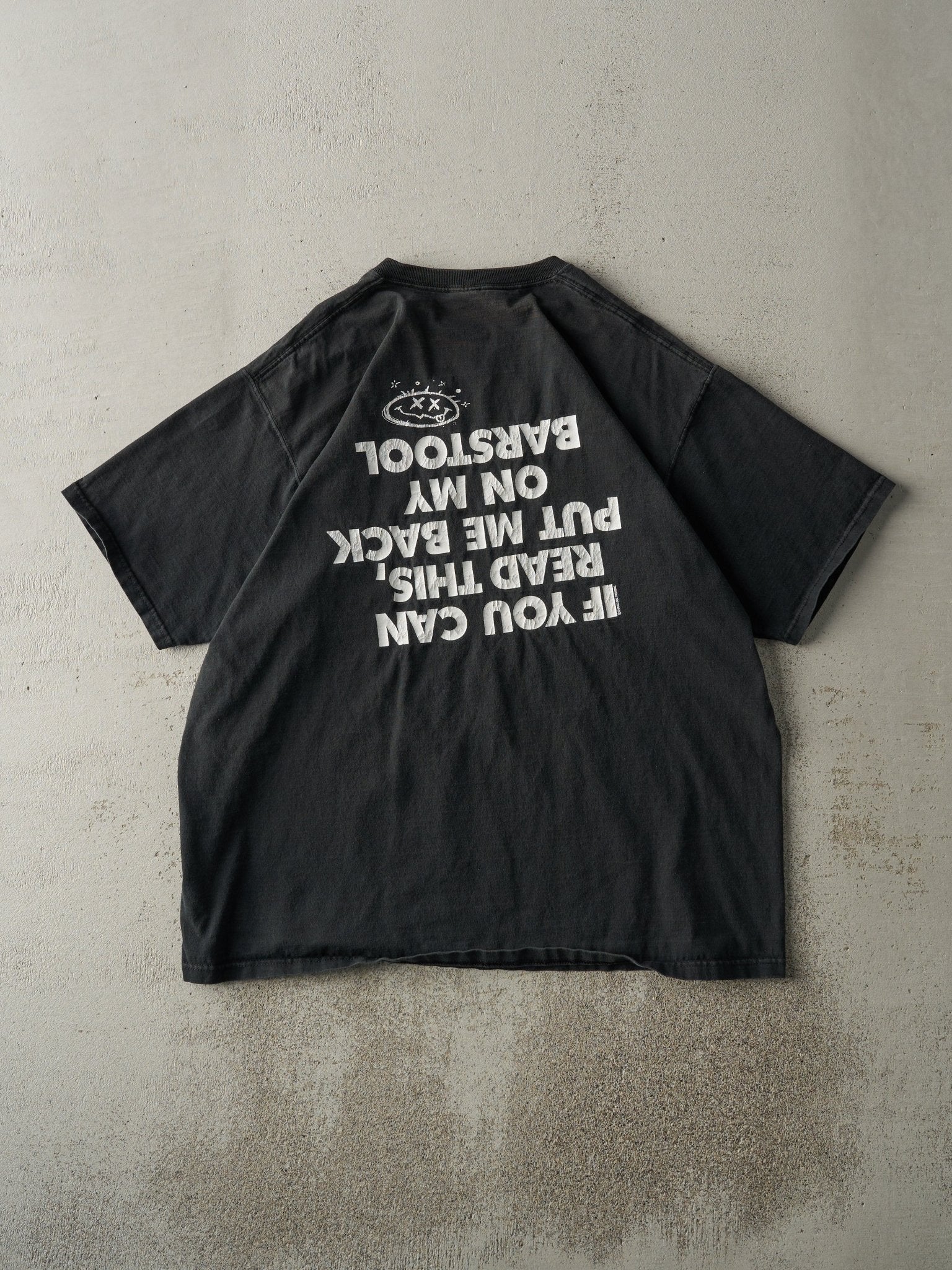 Vintage Y2K Black "Put Me Back On My Barstool" Tee (L)
