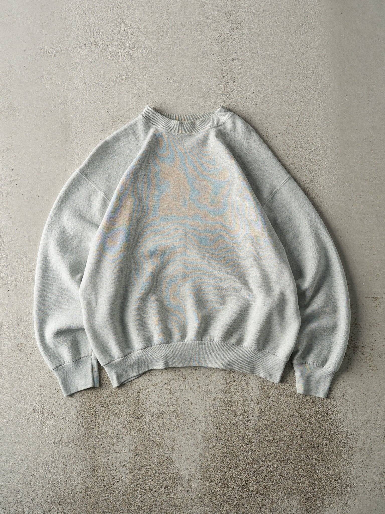 Vintage 90s Heather Grey Blank Boxy Crewneck (M)