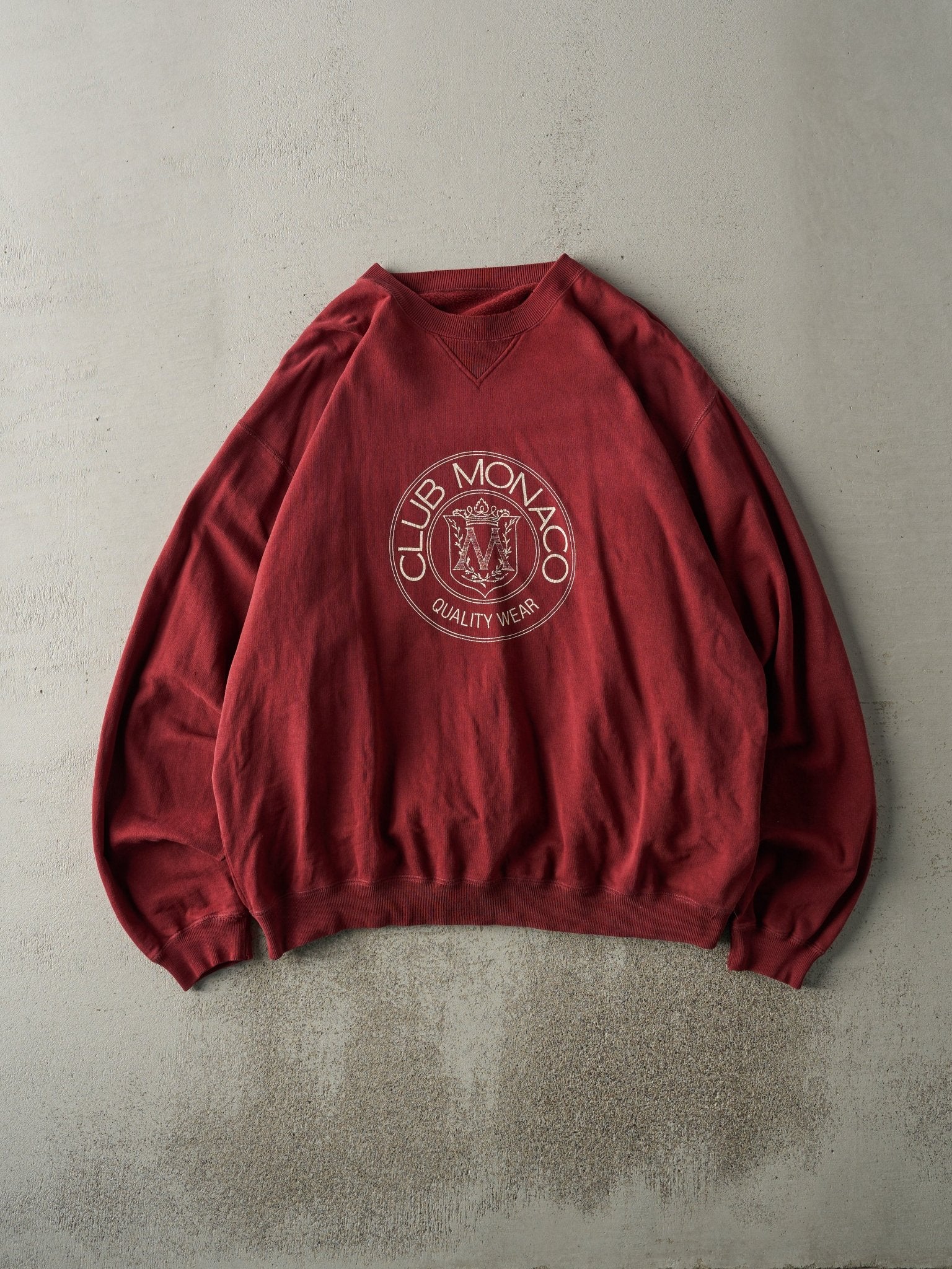 Vintage 90s Burgundy Club Monaco Crewneck (XL/XXL)