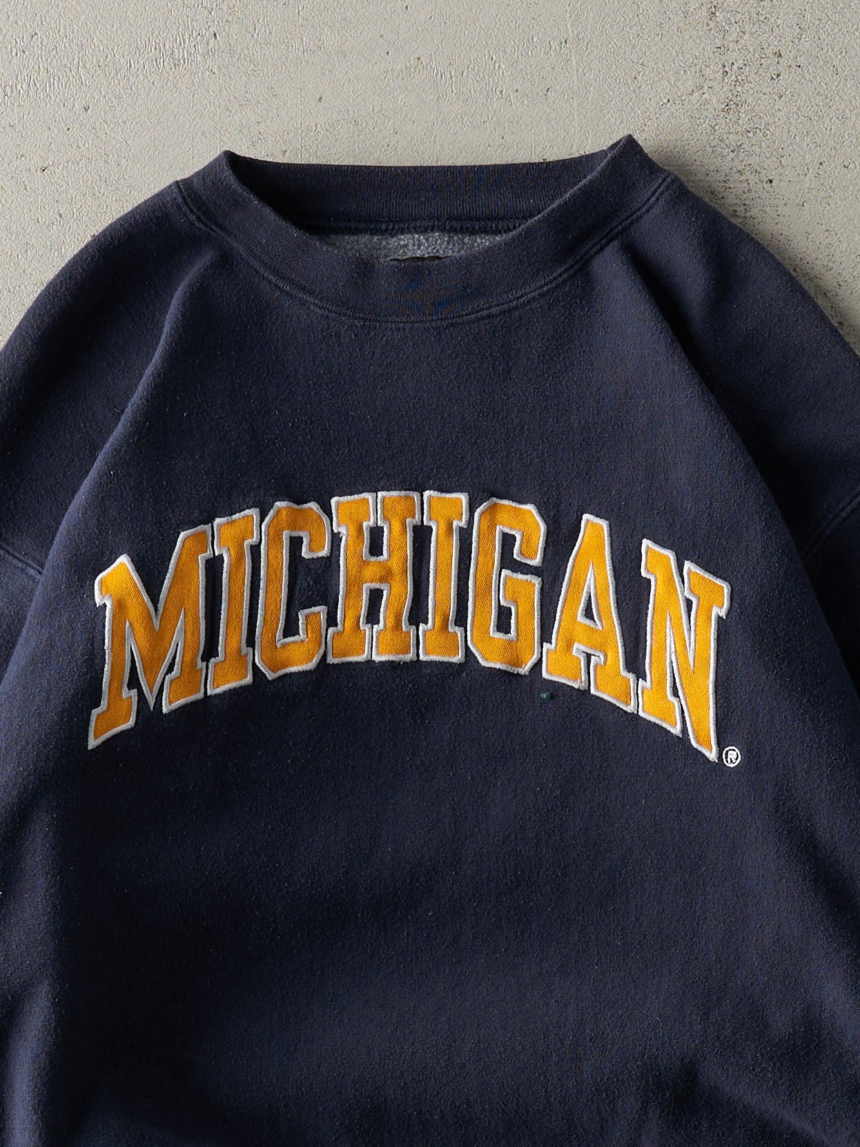 Vintage Y2K Navy University Of Michigan Crewneck (S/M)