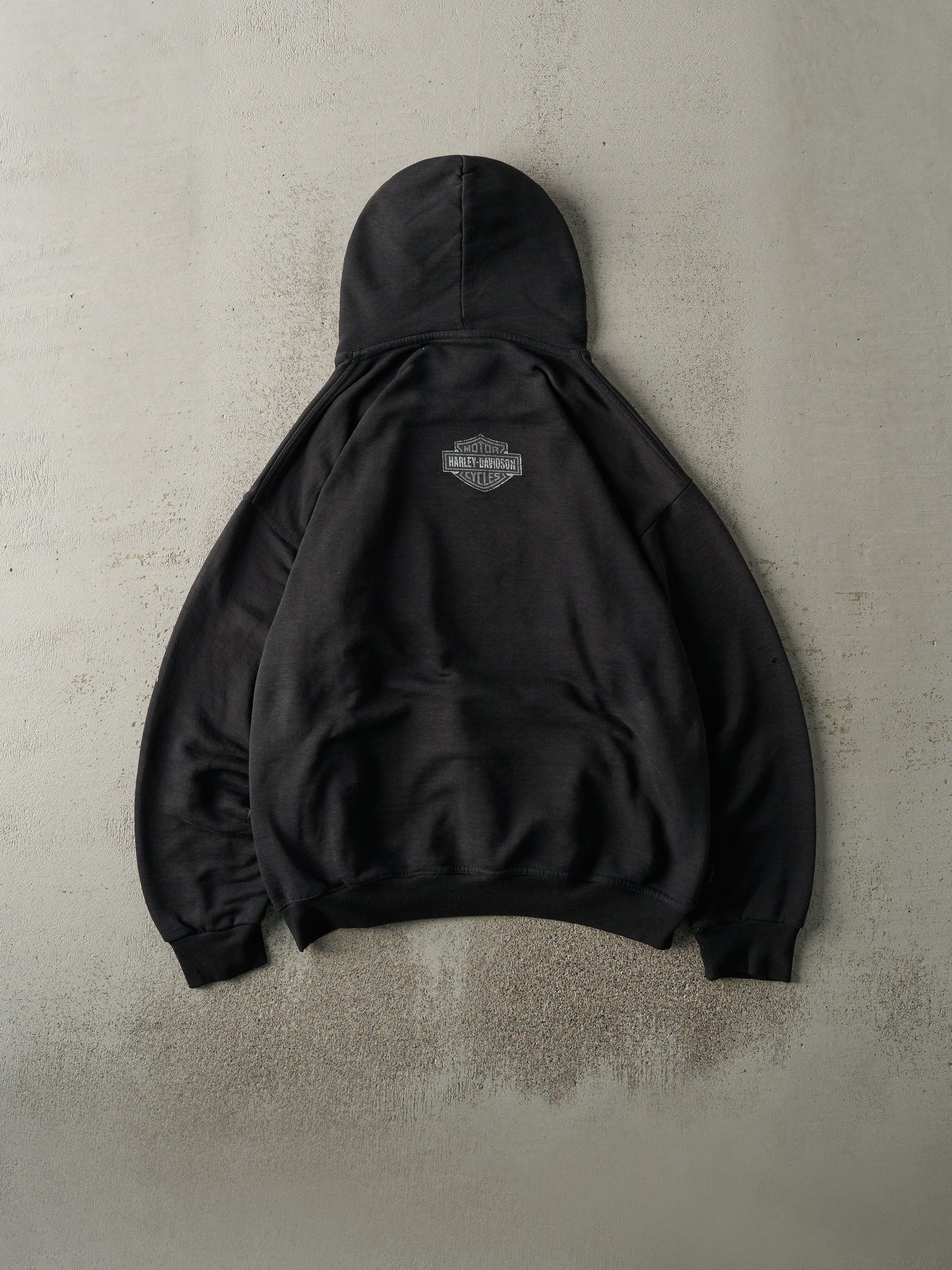 Vintage Y2K Black Harley Davidson Hoodie (L)