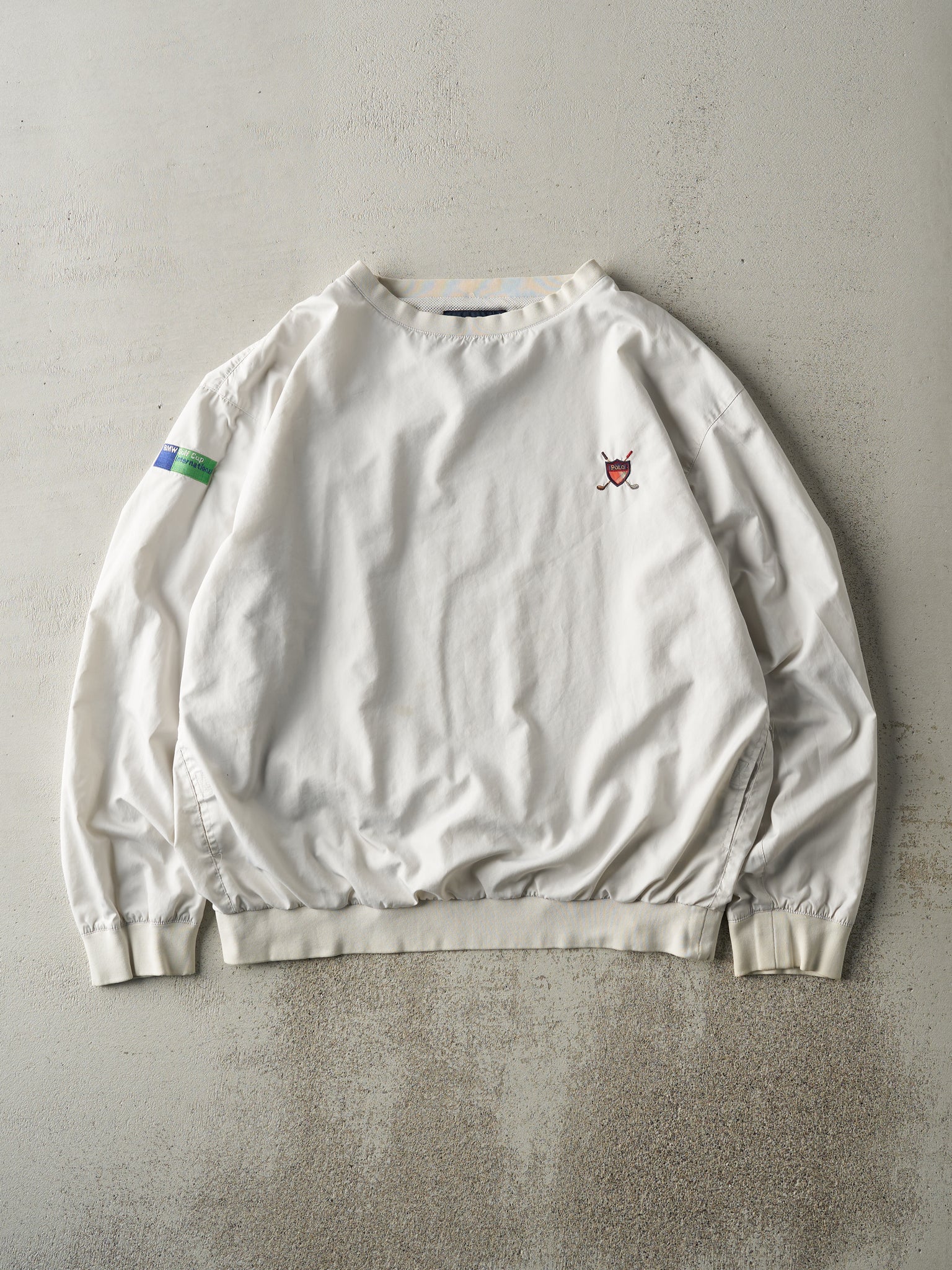 Vintage Y2K White Polo Golf Pullover Jacket (L)