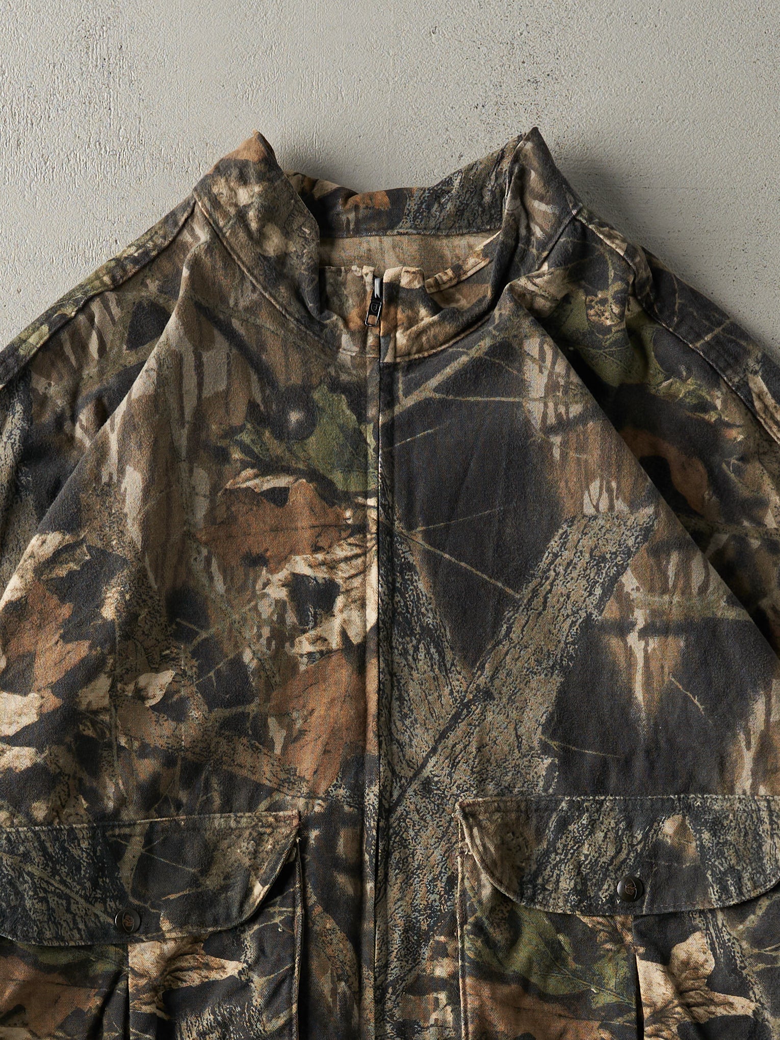 Vintage Y2K Mossy Oak Camo Zip Up Lightweight Jacket (XXL)